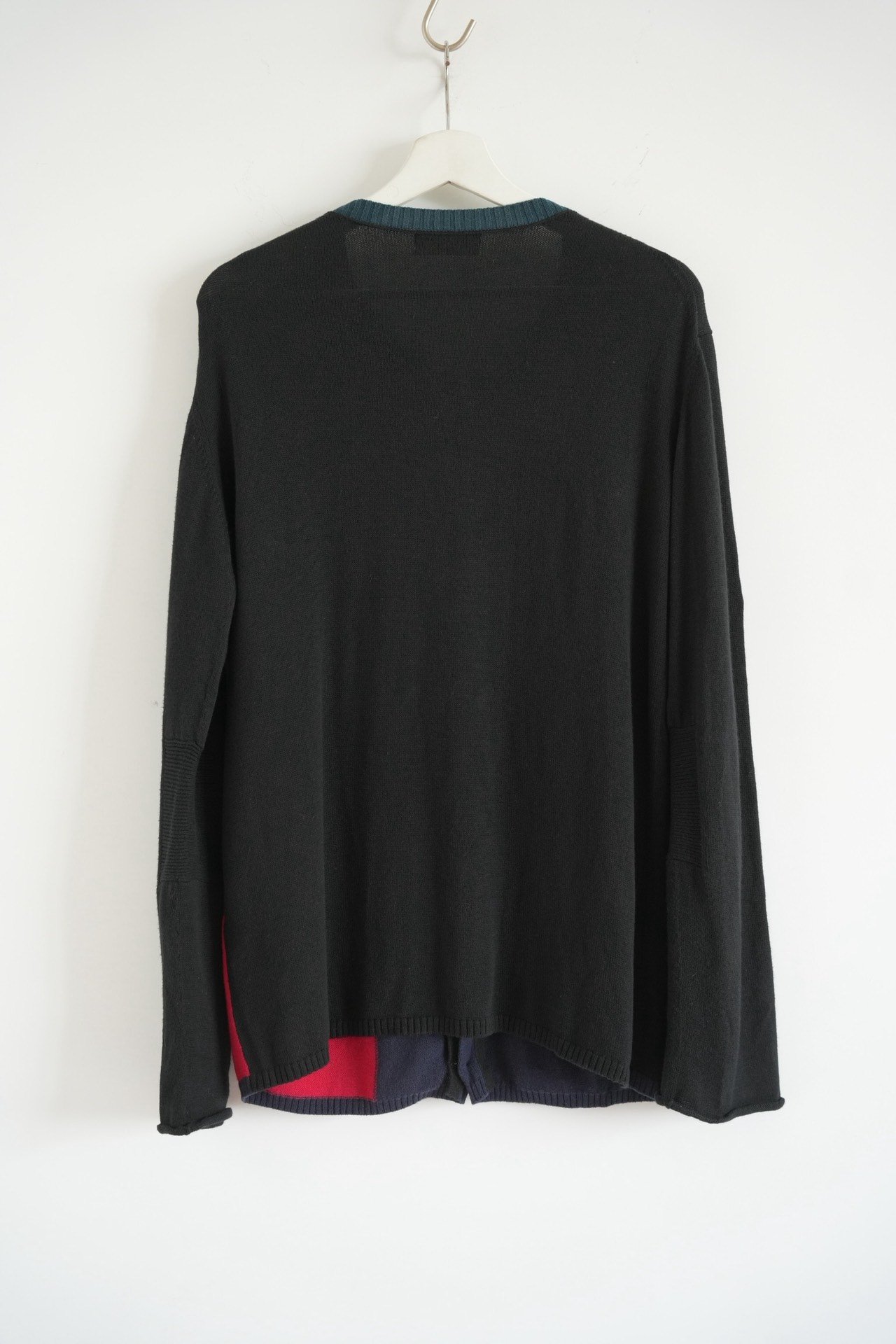 Yohji Yamamoto 11SS Color Block Knit Cardigan — front