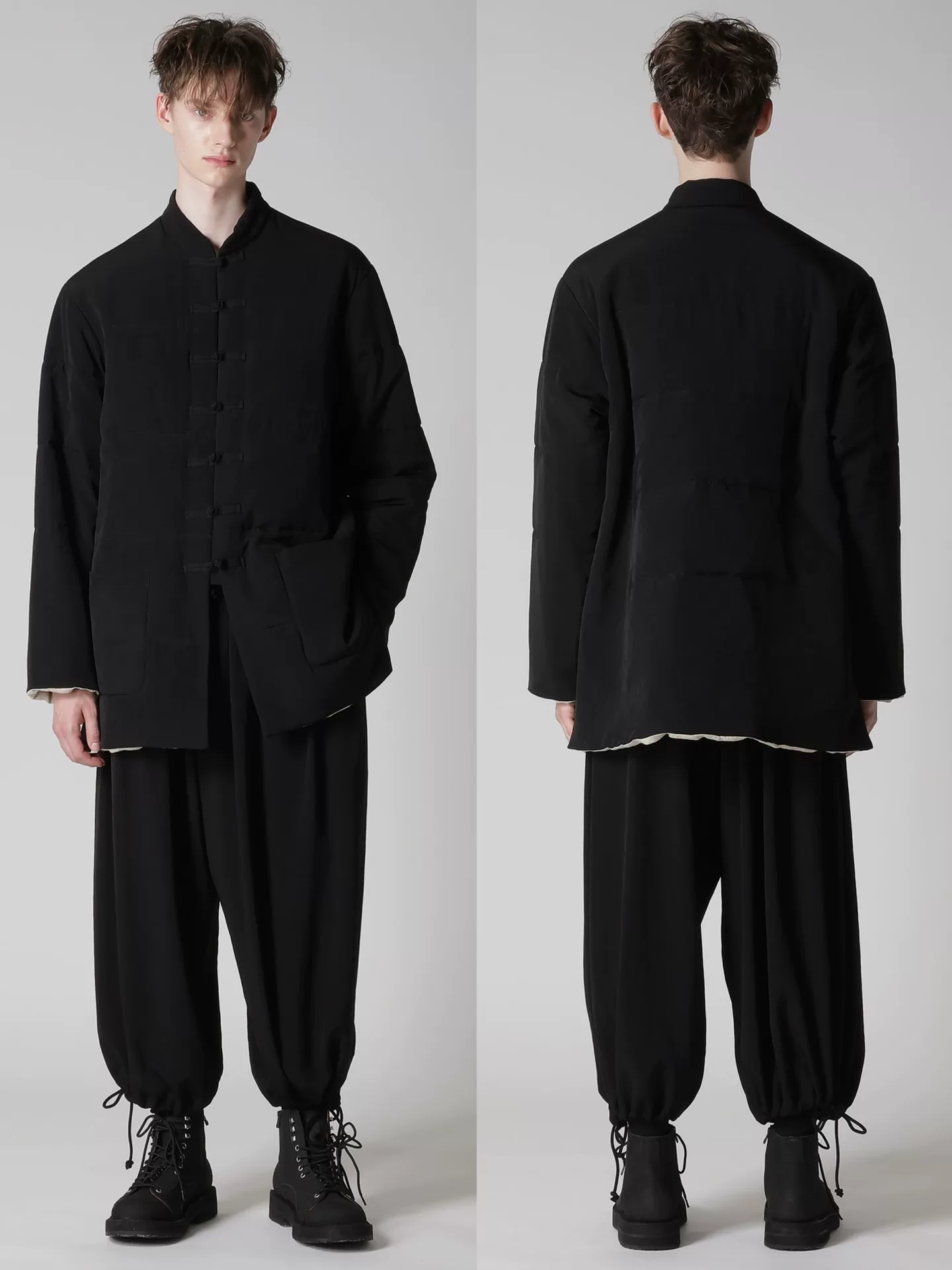 Yohji Yamamoto 25AW Thickened Frog Button Coat — front