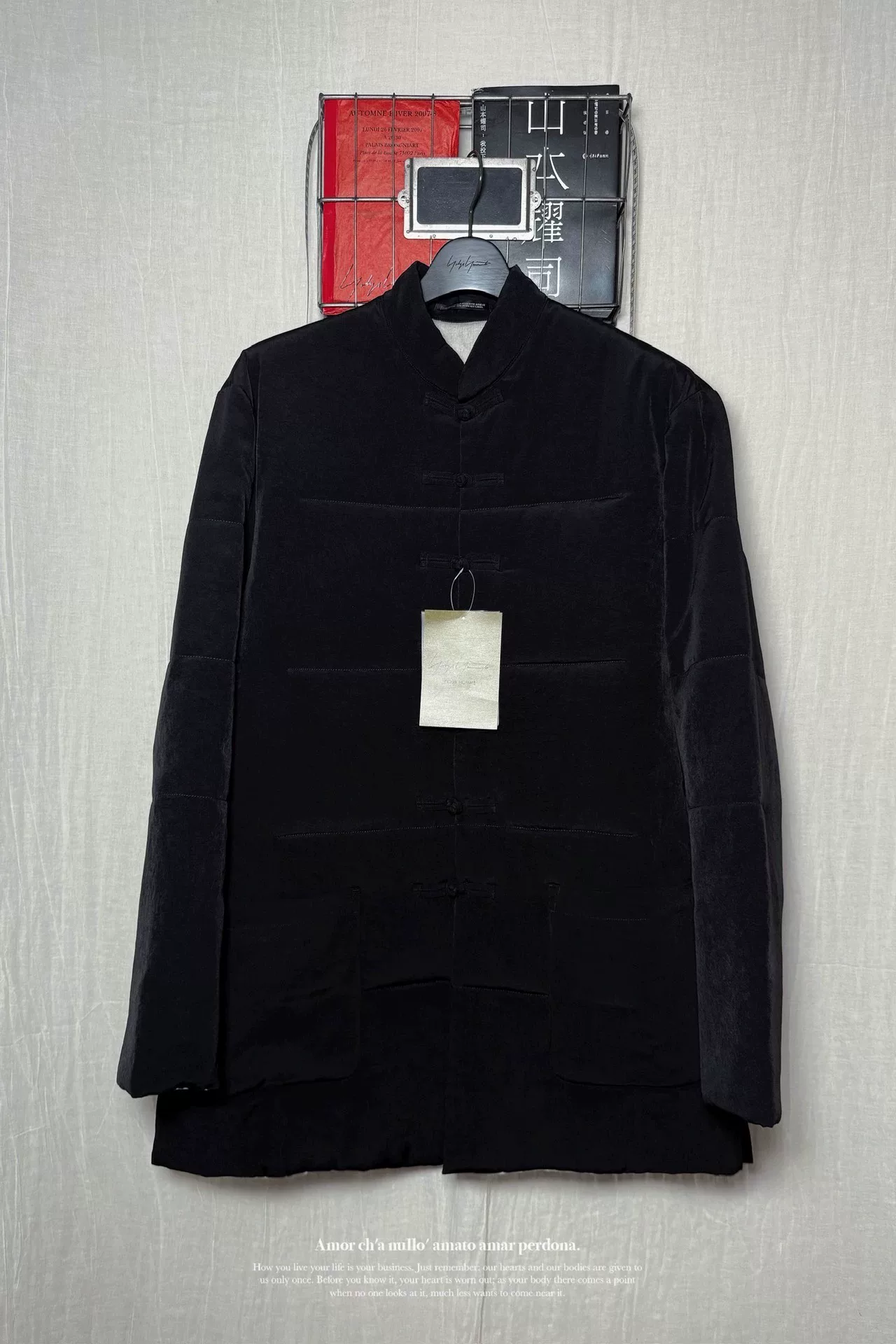 Yohji Yamamoto 25AW Thickened Frog Button Coat — detail