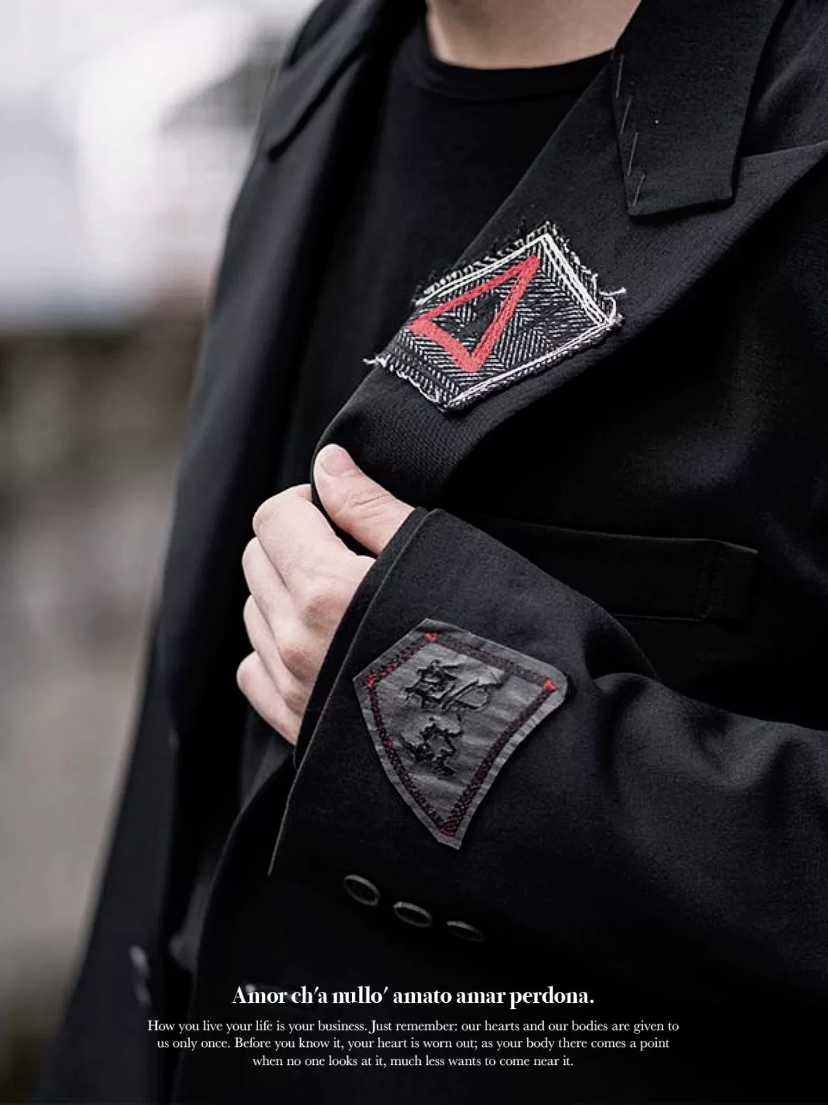 Yohji Yamamoto 20AW Badge Smoking Jacket — label