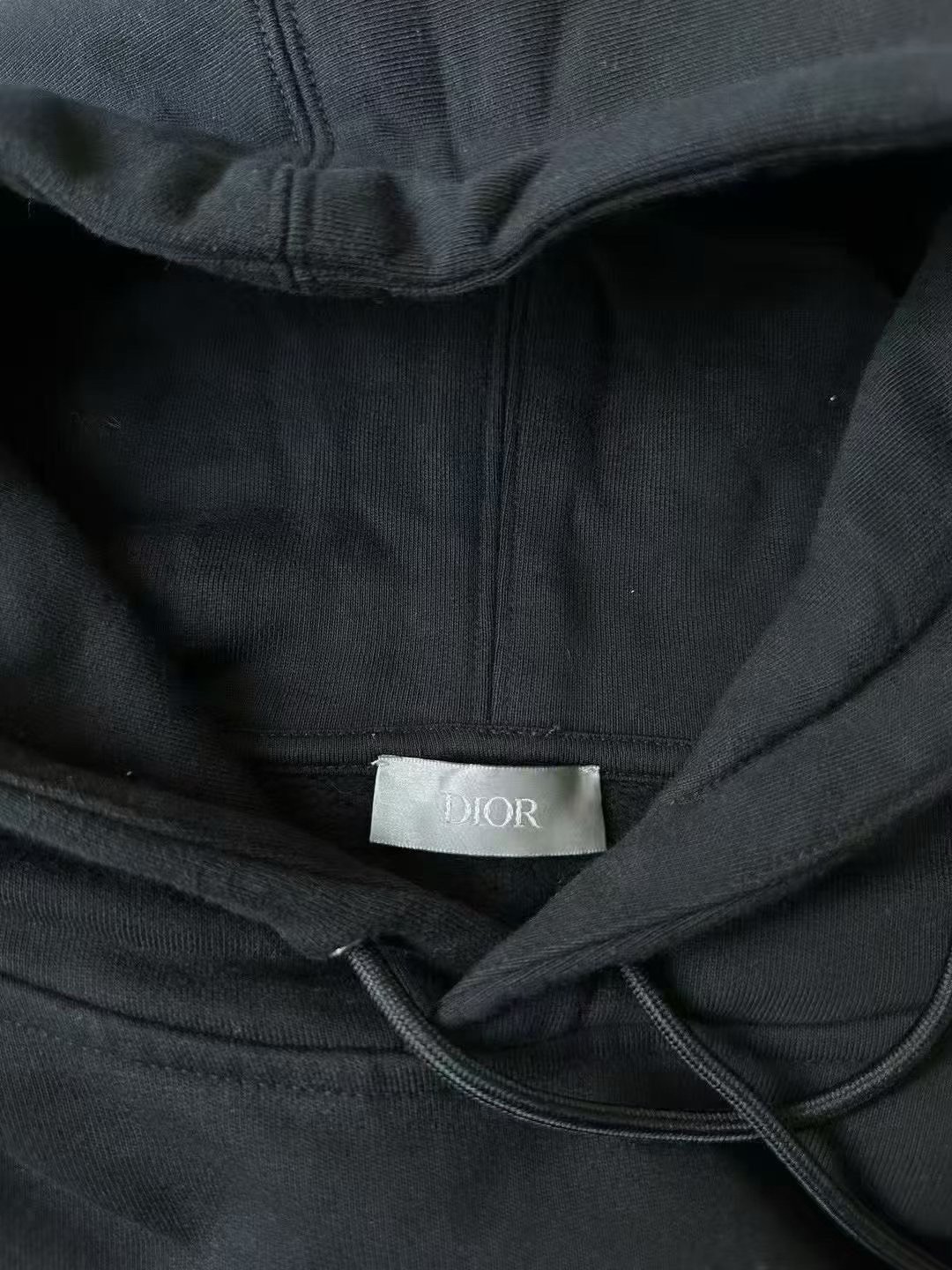 Dior Stussy Bee Skull Black Hoodie — detail