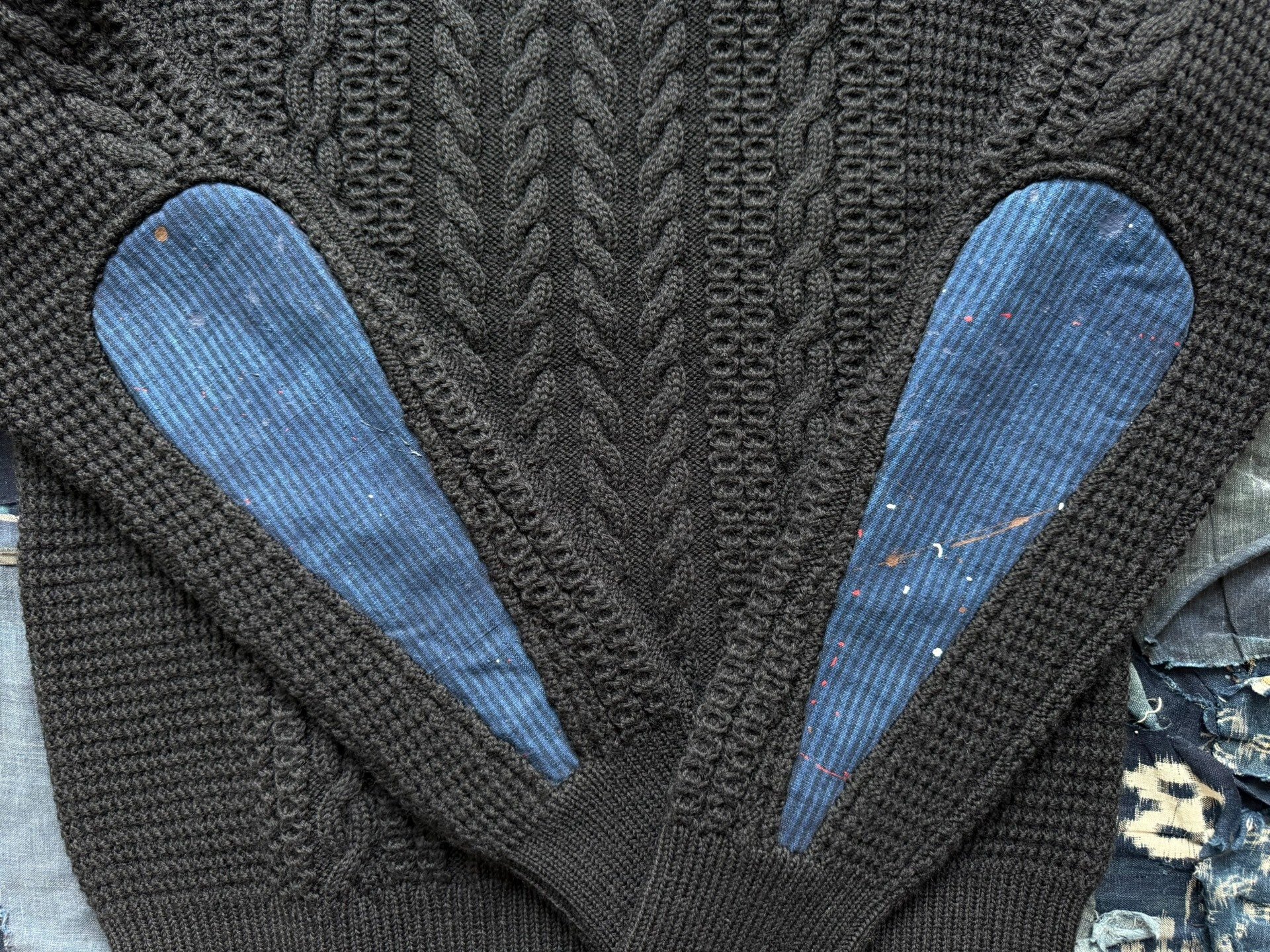 visvim 19AW Fisherman Cable Sweater — detail