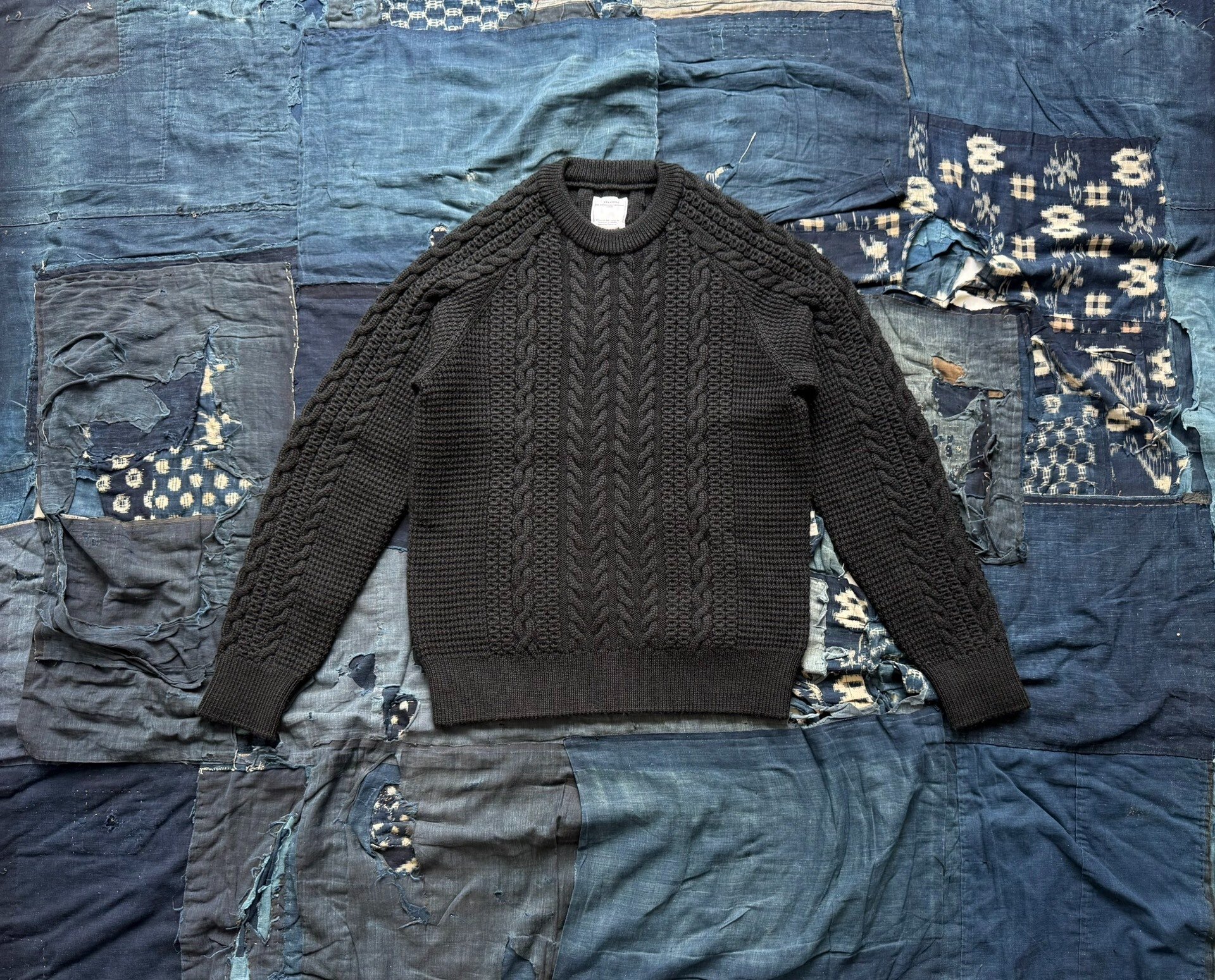 visvim 19AW Fisherman Cable Sweater — front