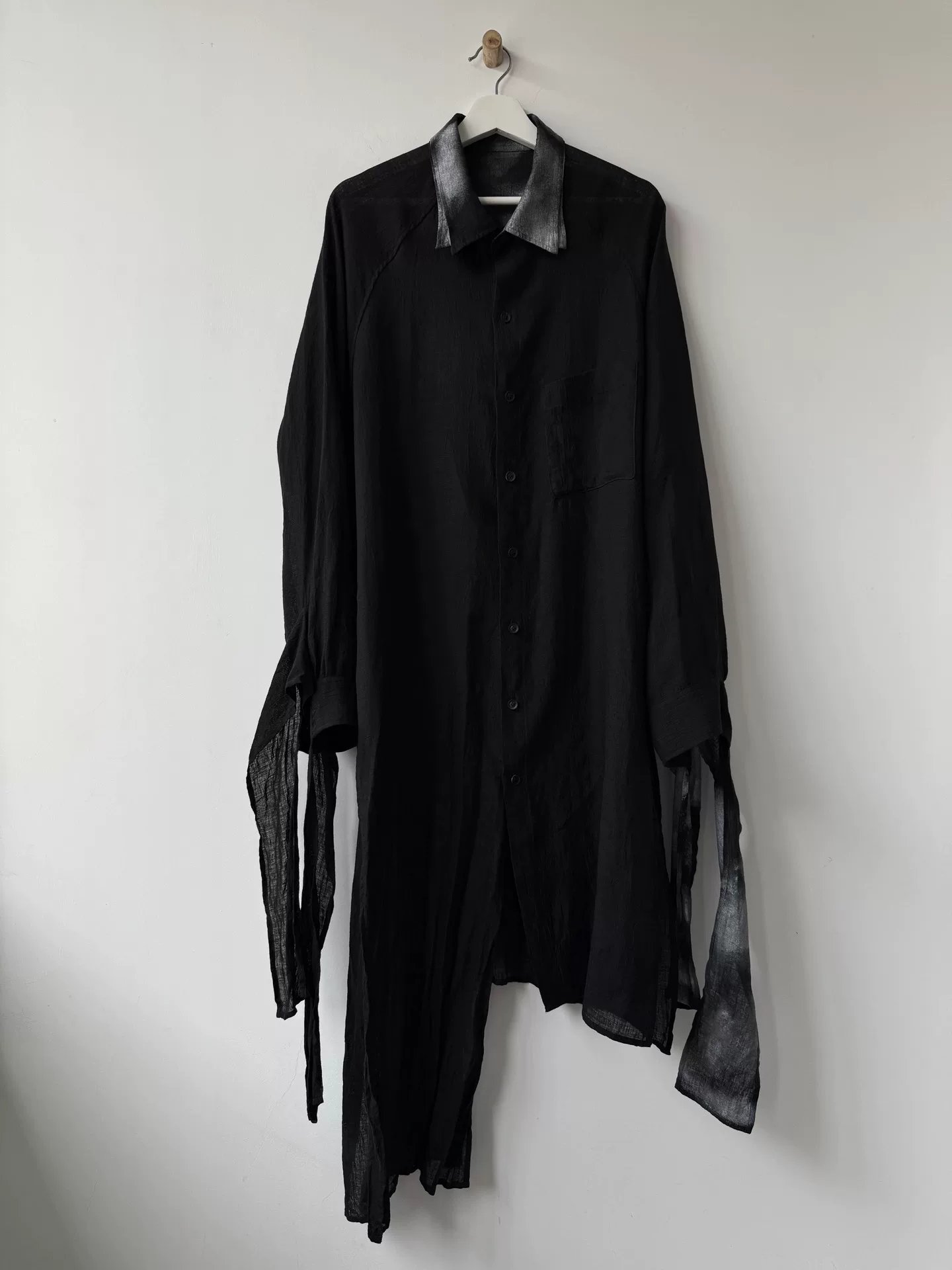 Yohji Yamamoto 24SS Twisted Sash Shirt — front