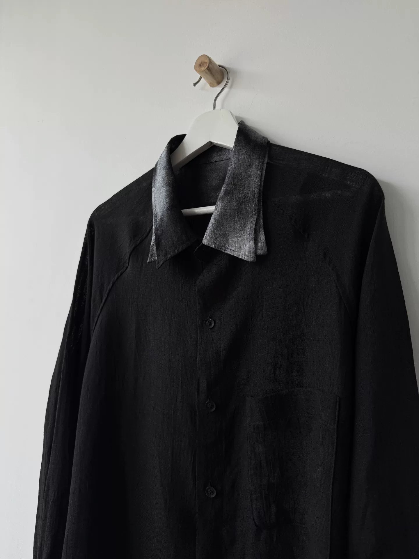 Yohji Yamamoto 24SS Twisted Sash Shirt — detail