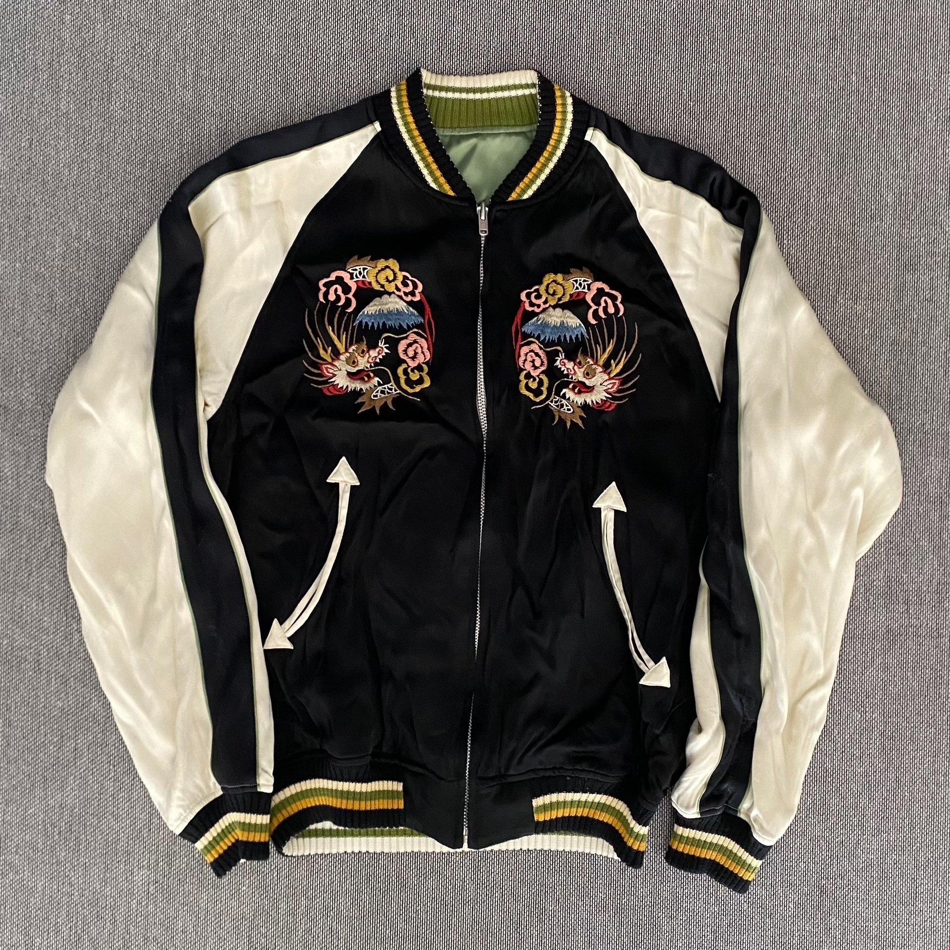 The Flat Head Sakujan Double-sided Jacket — detail