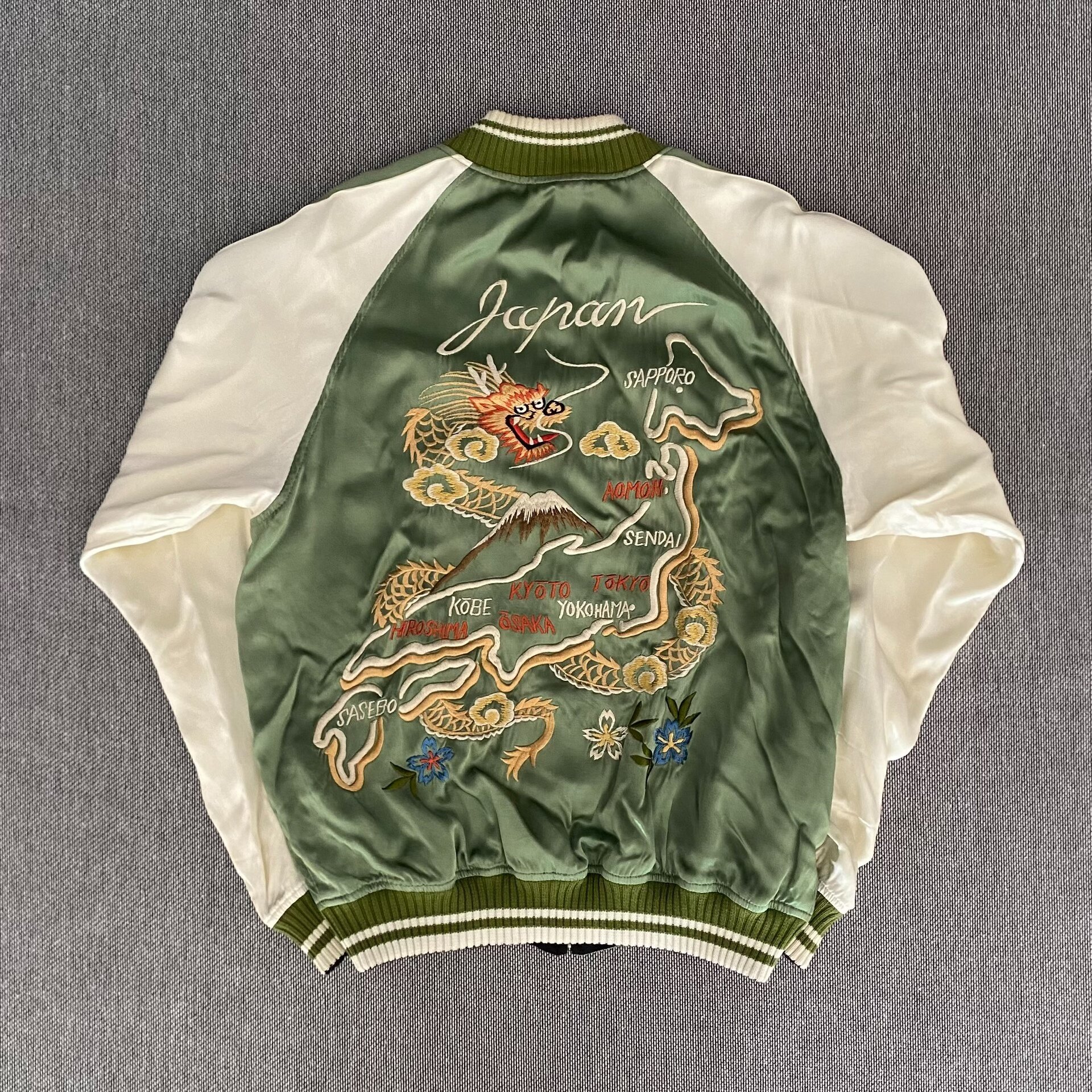 The Flat Head Sakujan Double-sided Jacket — front