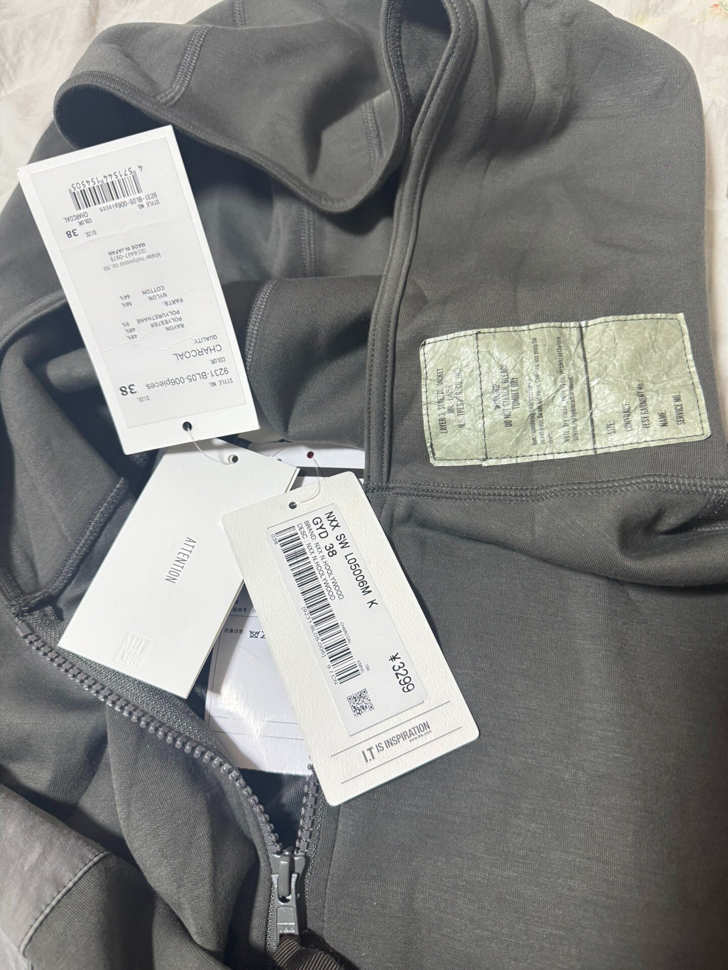 n.hoolywood 23SS Half-Zip Hoodie — back