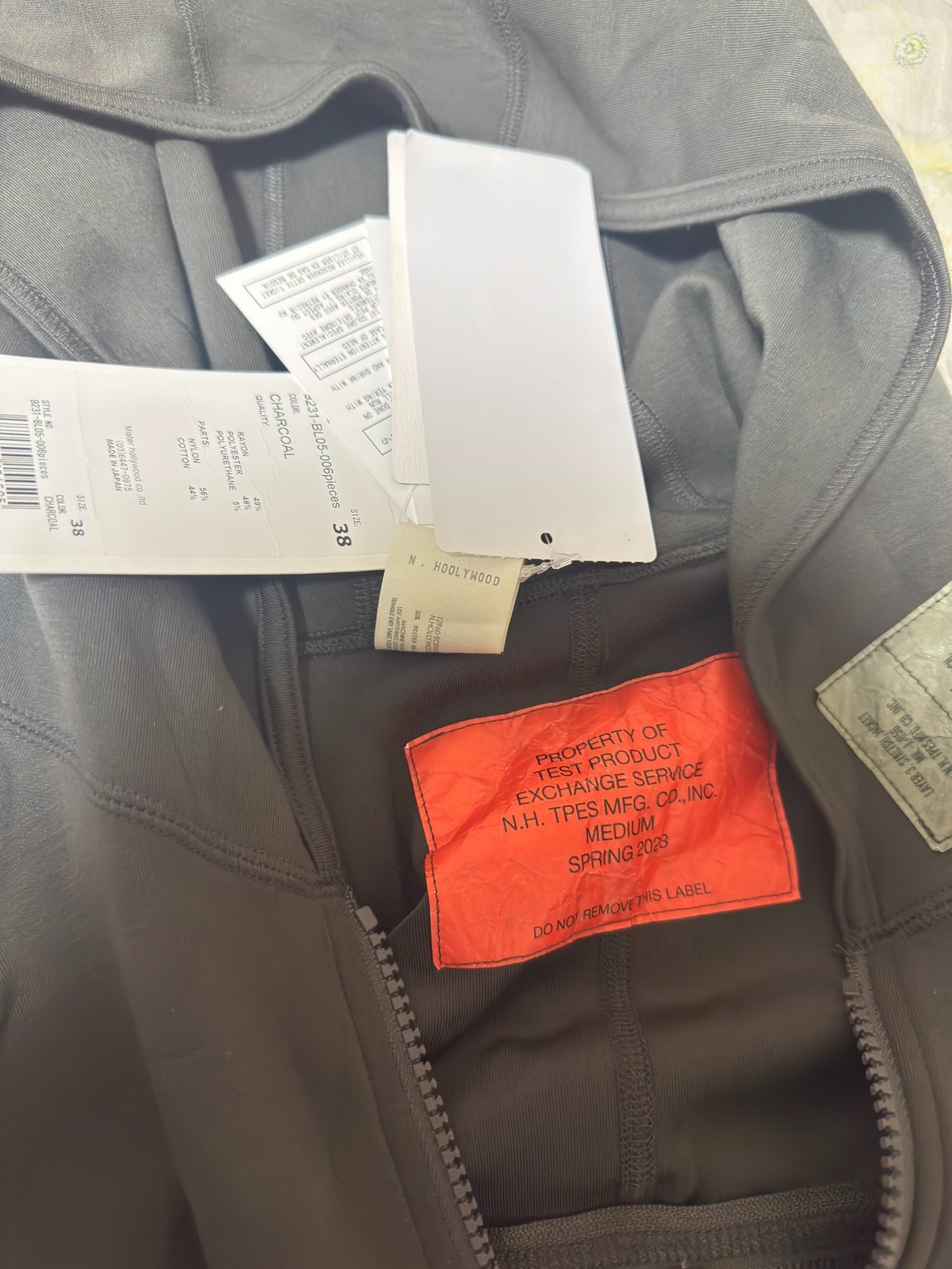 n.hoolywood 23SS Half-Zip Hoodie — detail