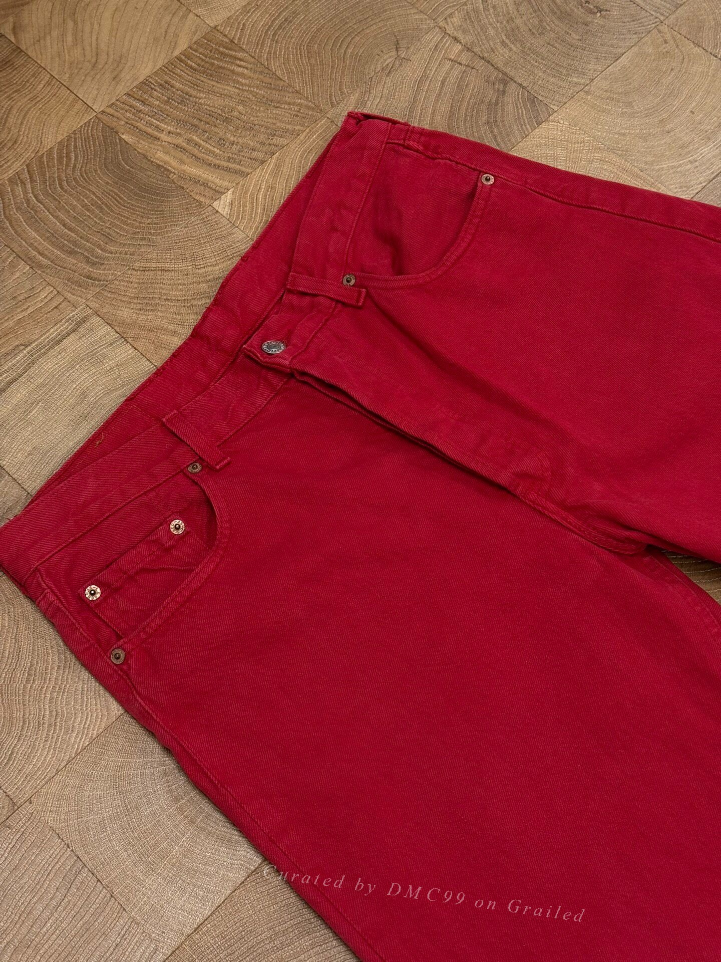 Levi's 501 Vintage 90s Red Jeans — front