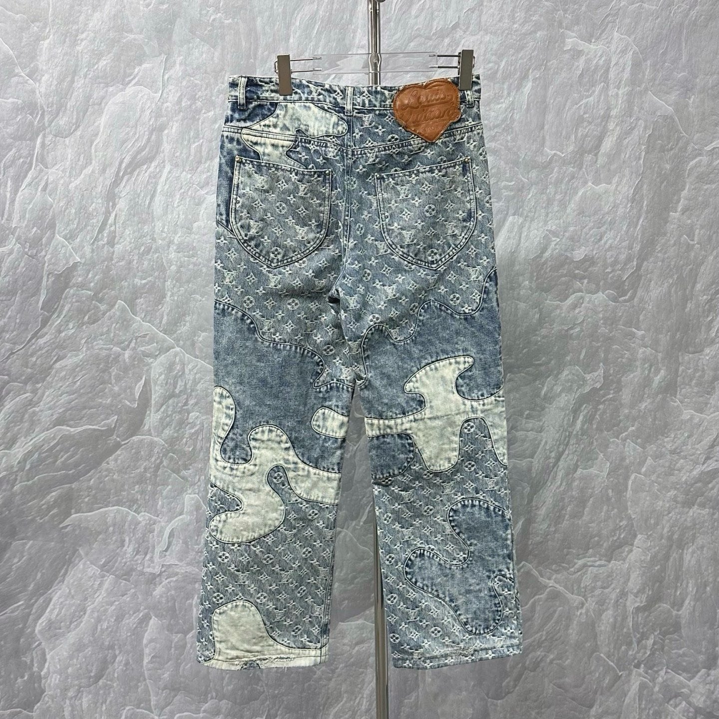 Louis Vuitton Nigo Deconstructed Denim Pants — back