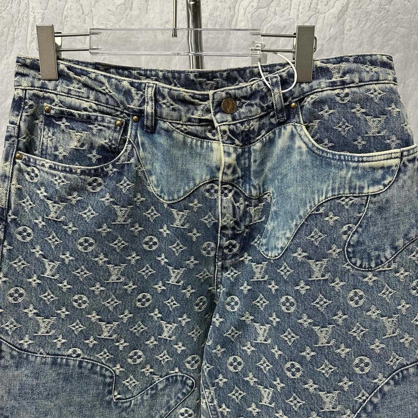 Louis Vuitton Nigo Deconstructed Denim Pants — front