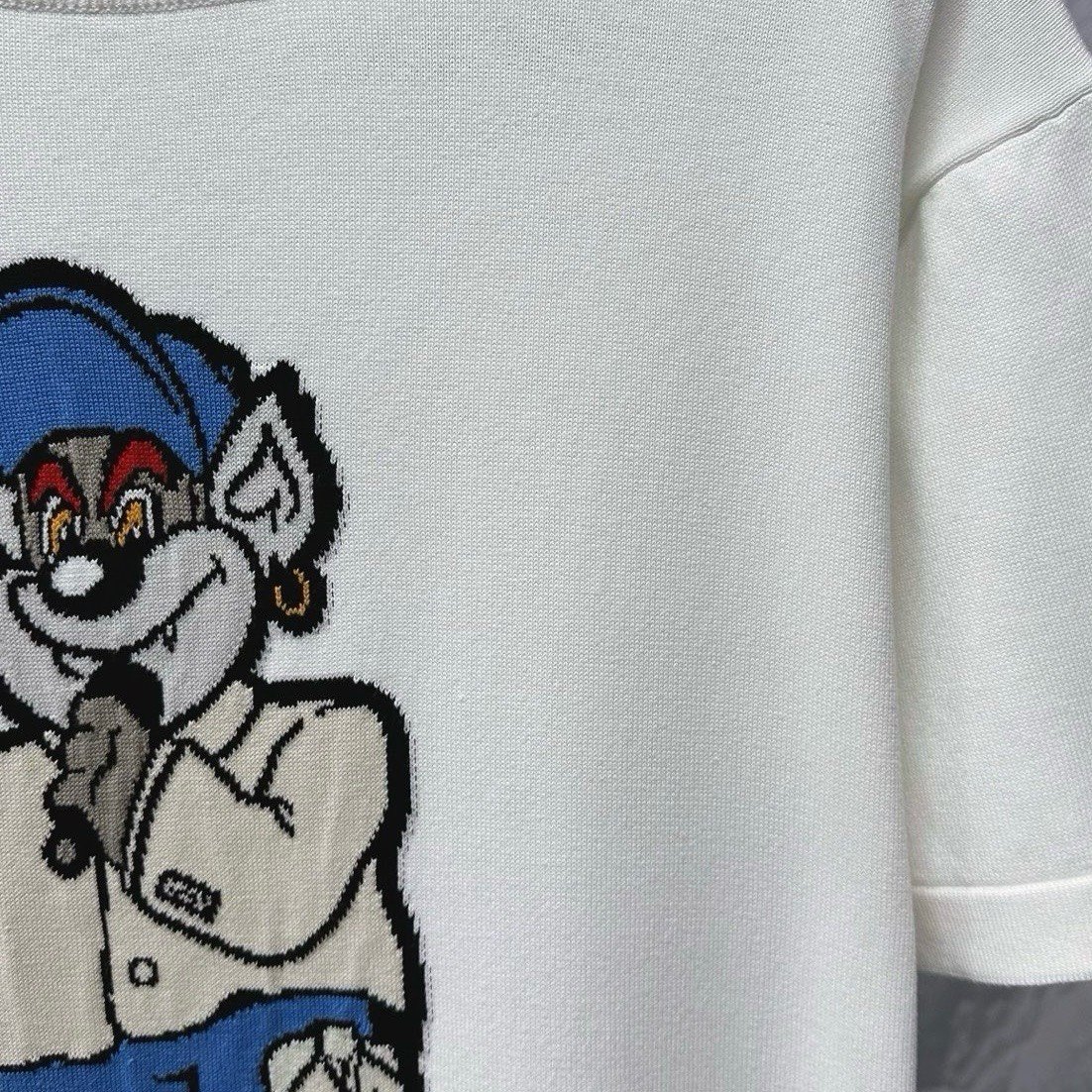 Louis Vuitton Rapper Bear Knit T-Shirt — detail