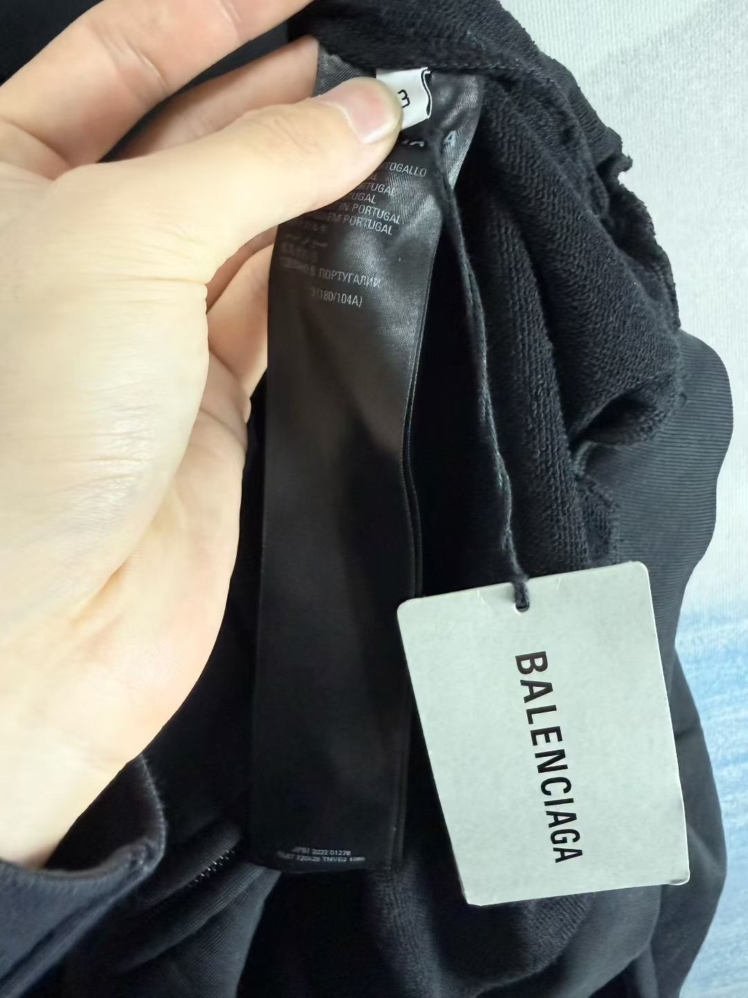 Balenciaga Black Cola Embroidery Zip Hoodie — back