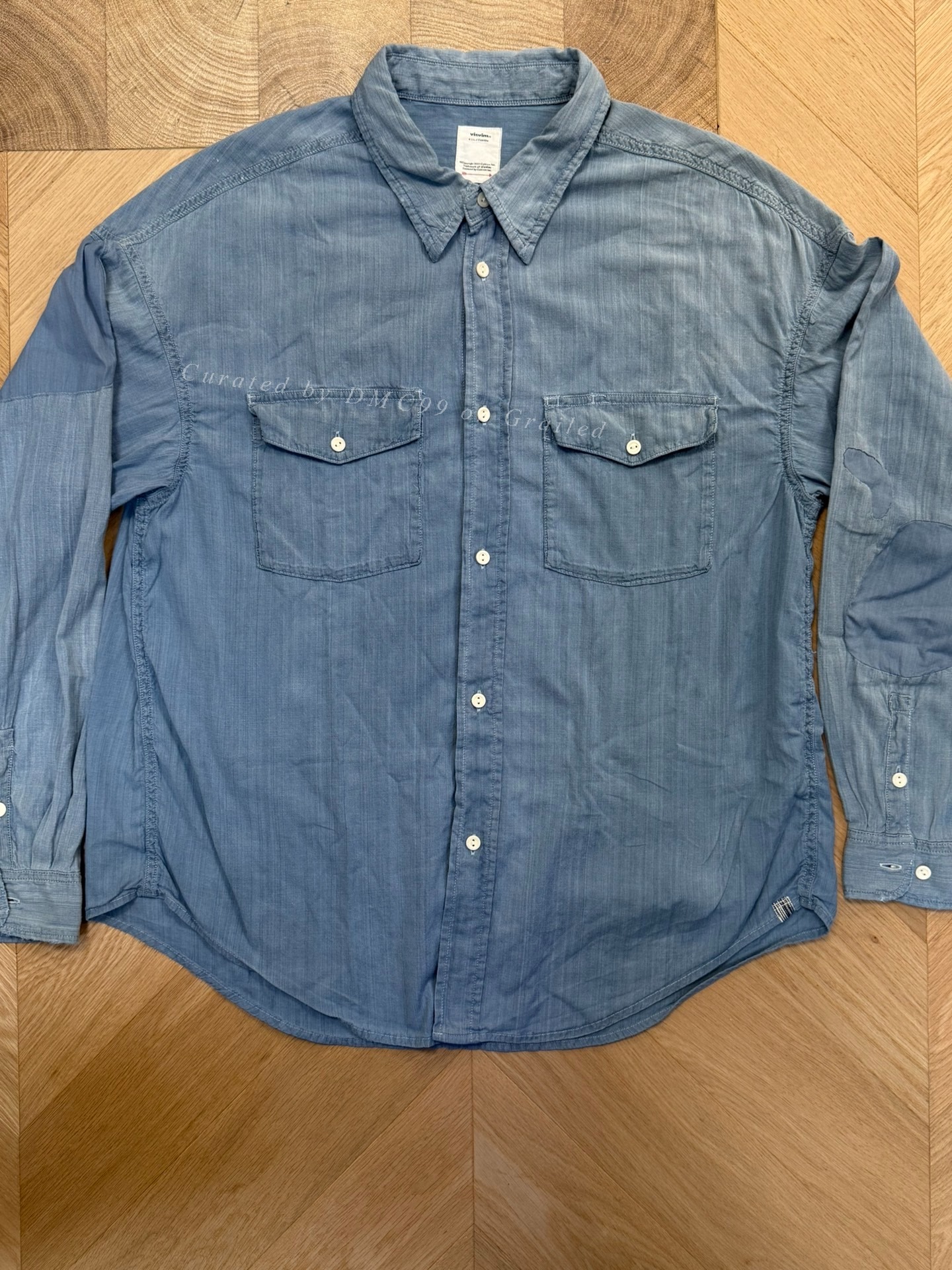 VISVIM 22SS Pioneer Chambray L/S Crash