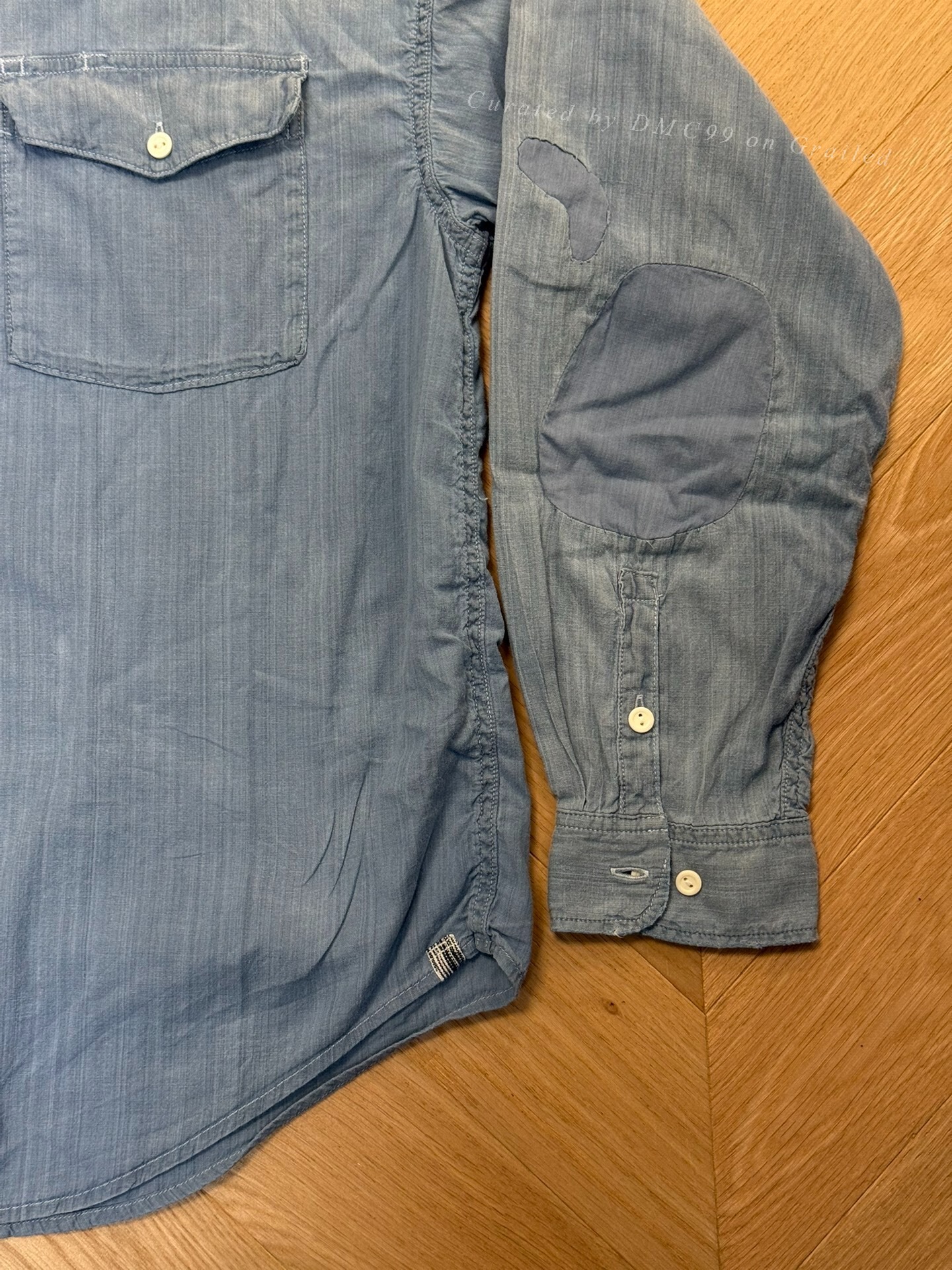 VISVIM 22SS Pioneer Chambray L/S Crash — label