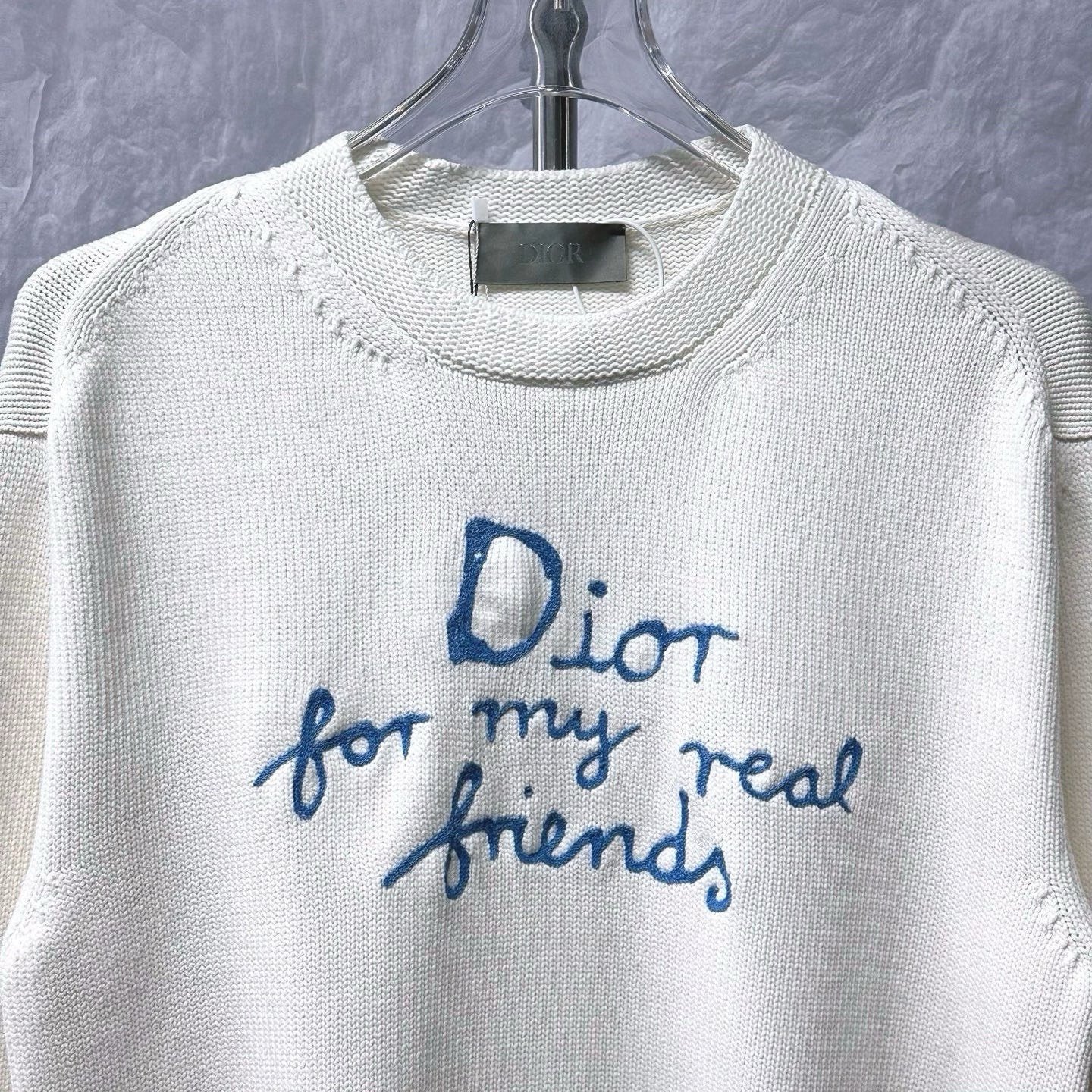 Dior SS25 Embroidered Crew Neck Sweater — front