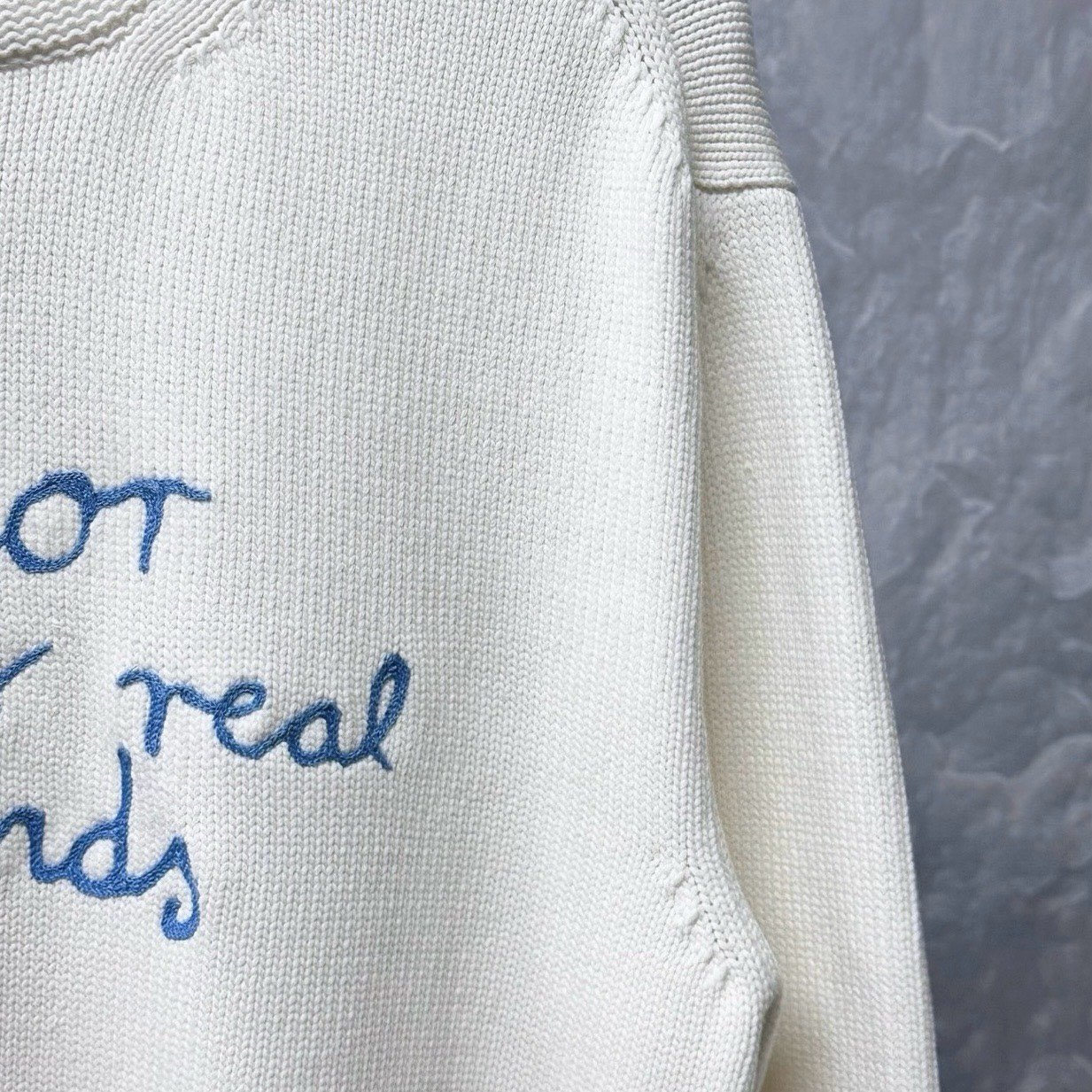 Dior SS25 Embroidered Crew Neck Sweater — detail