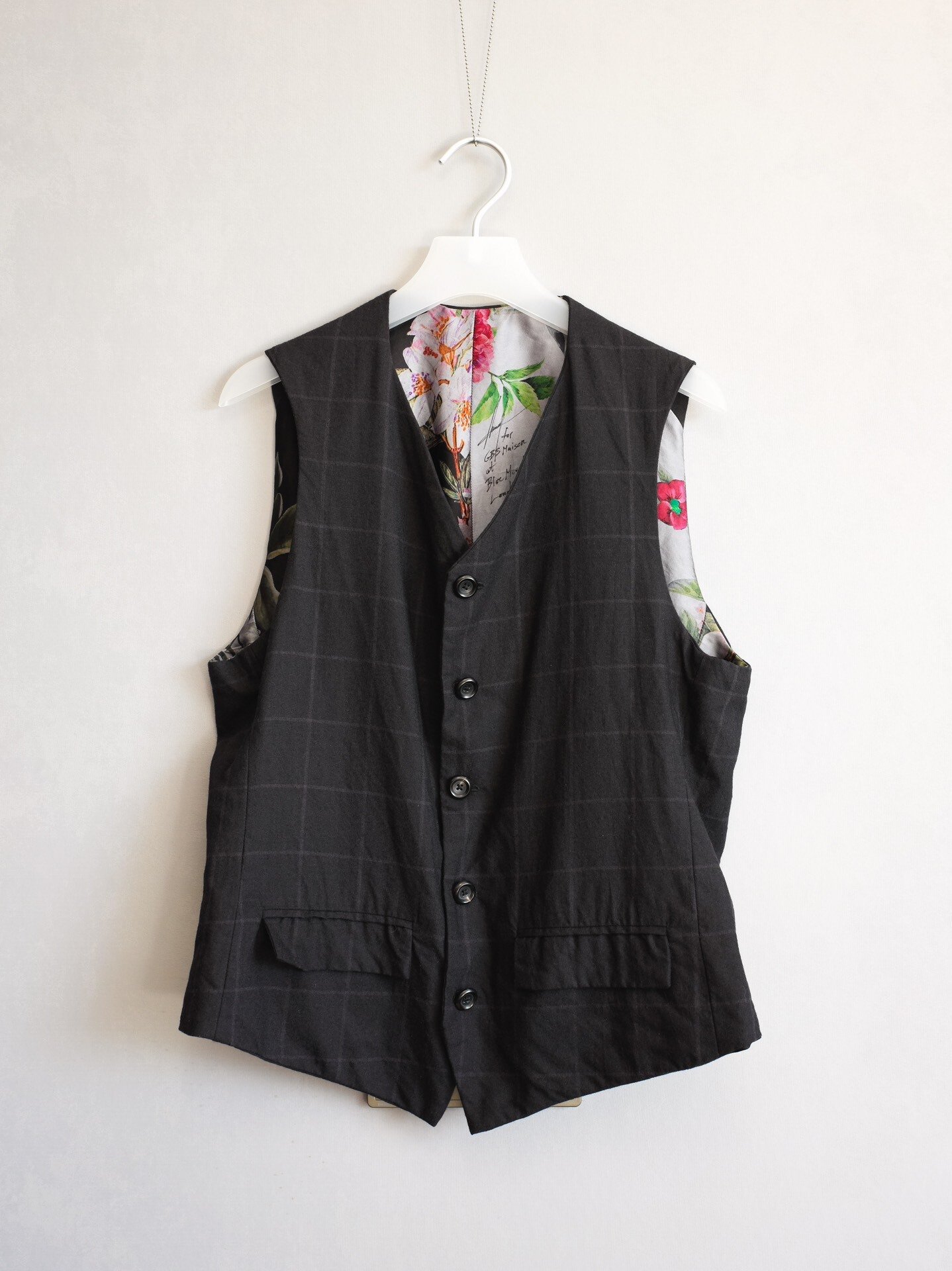 Geoffrey b.small Checkered Cashmere Vest