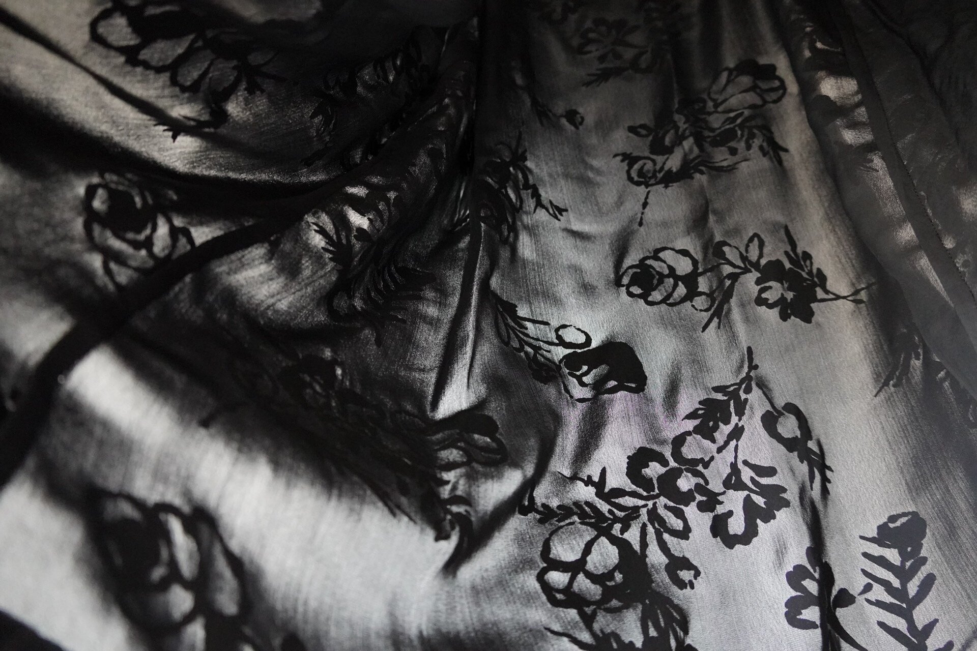 Yohji Yamamoto 1997SS Velvet Floral Skirt