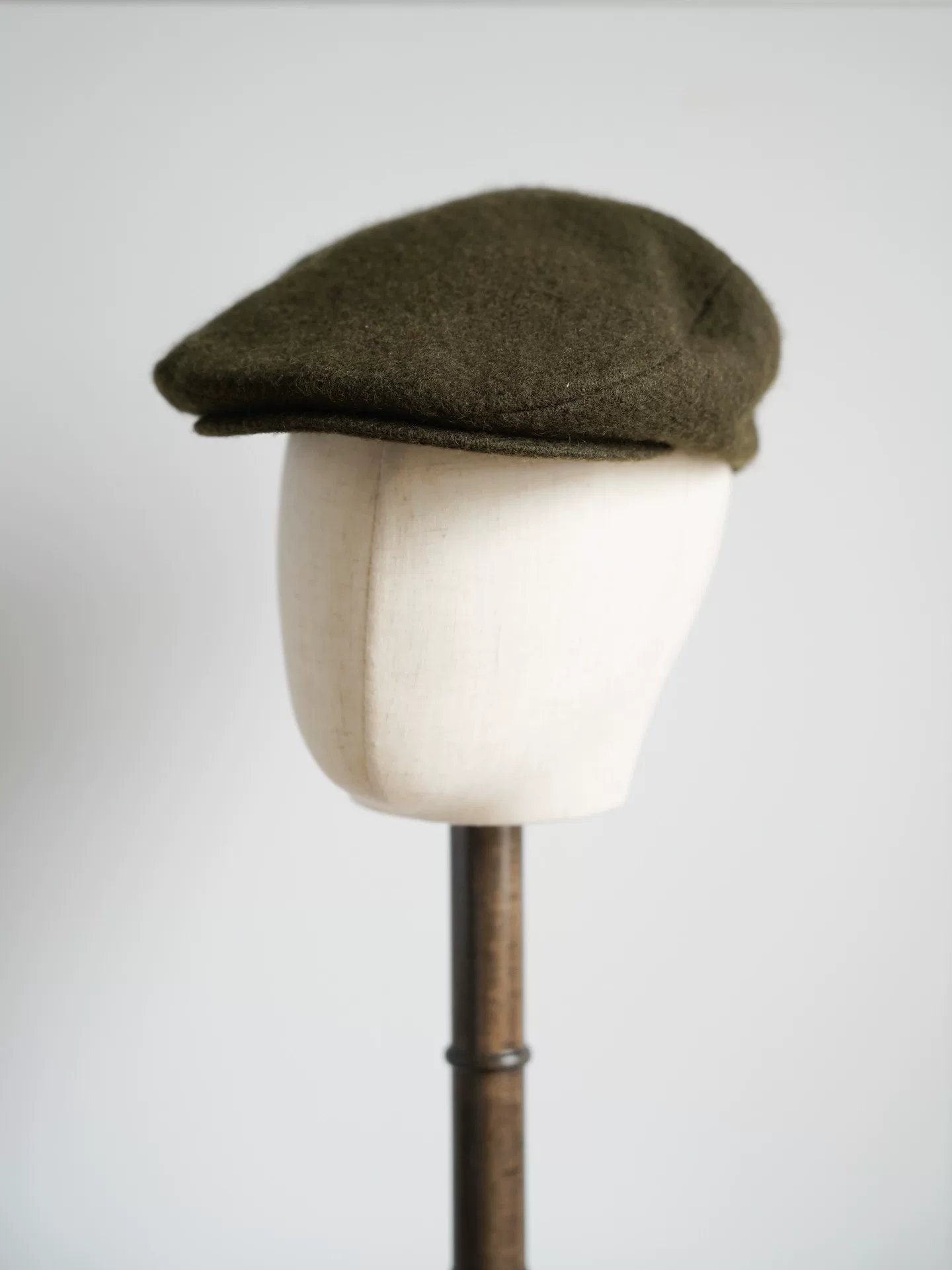 Yohji Yamamoto 03AW Military Green Leather Patch Beret