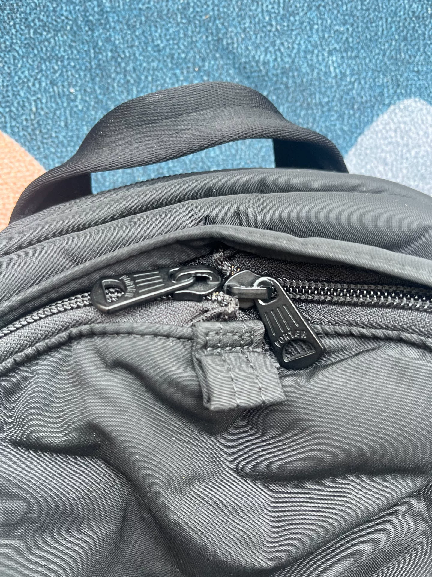 Porter Senses Black Backpack — detail