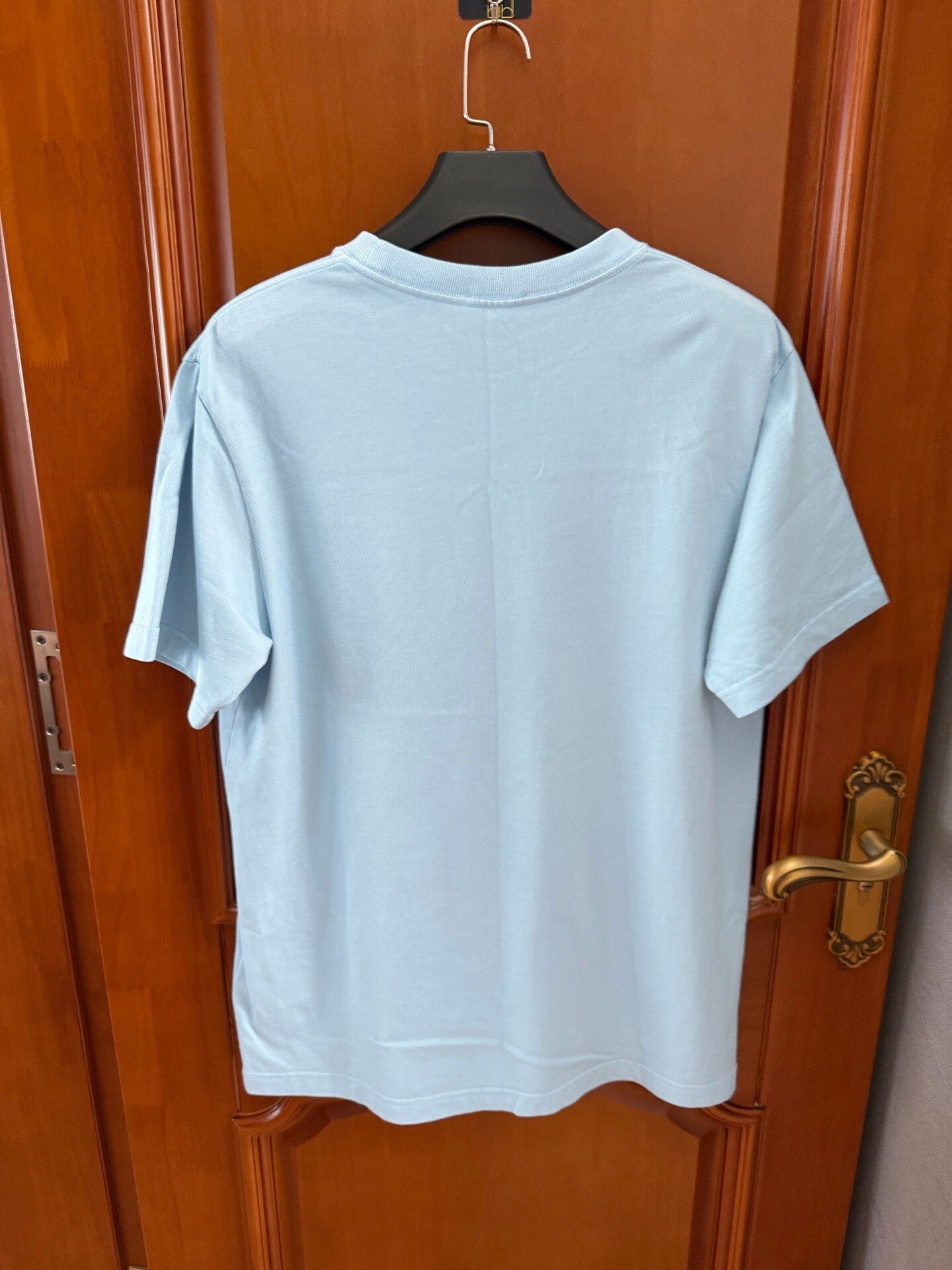 Dior Blue Embroidered Logo Short-Sleeve T-shirt — front