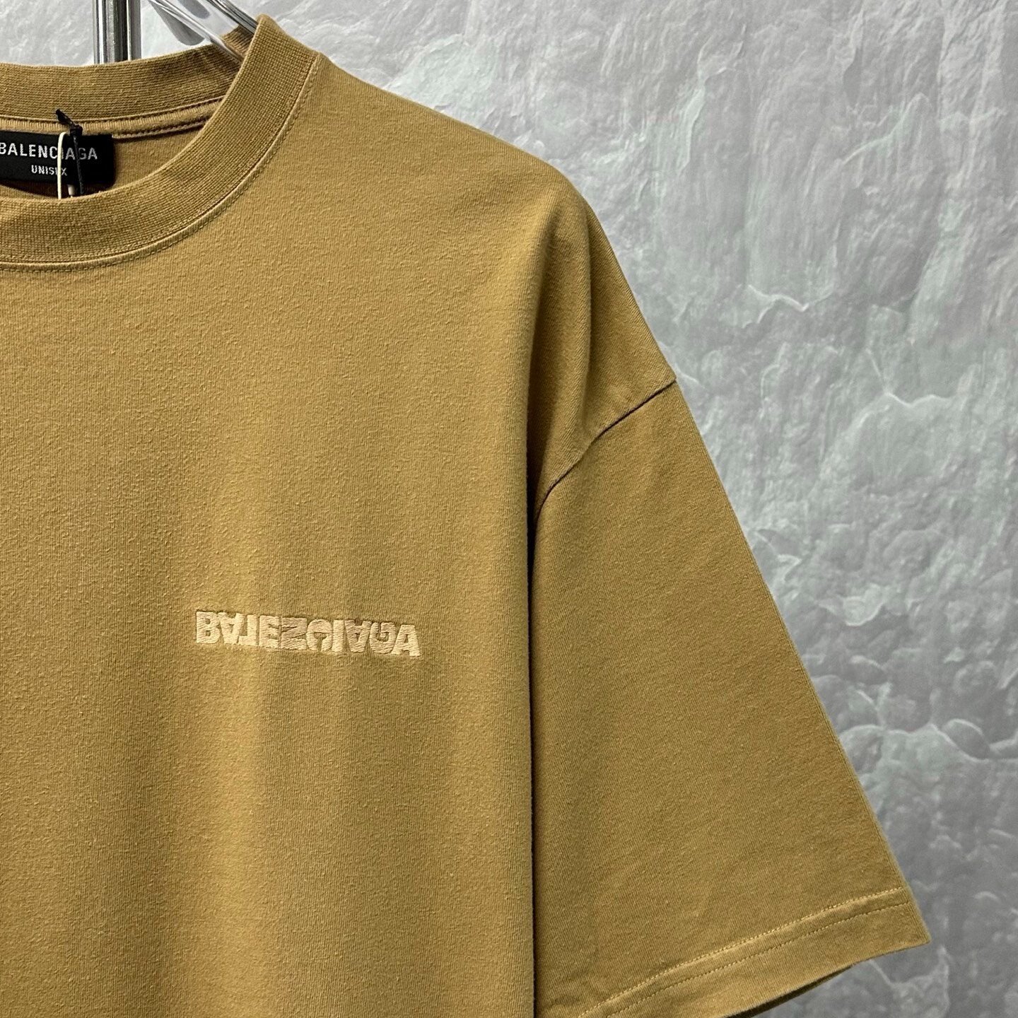 Balenciaga Logo Embroidered Short-Sleeve Tee — detail