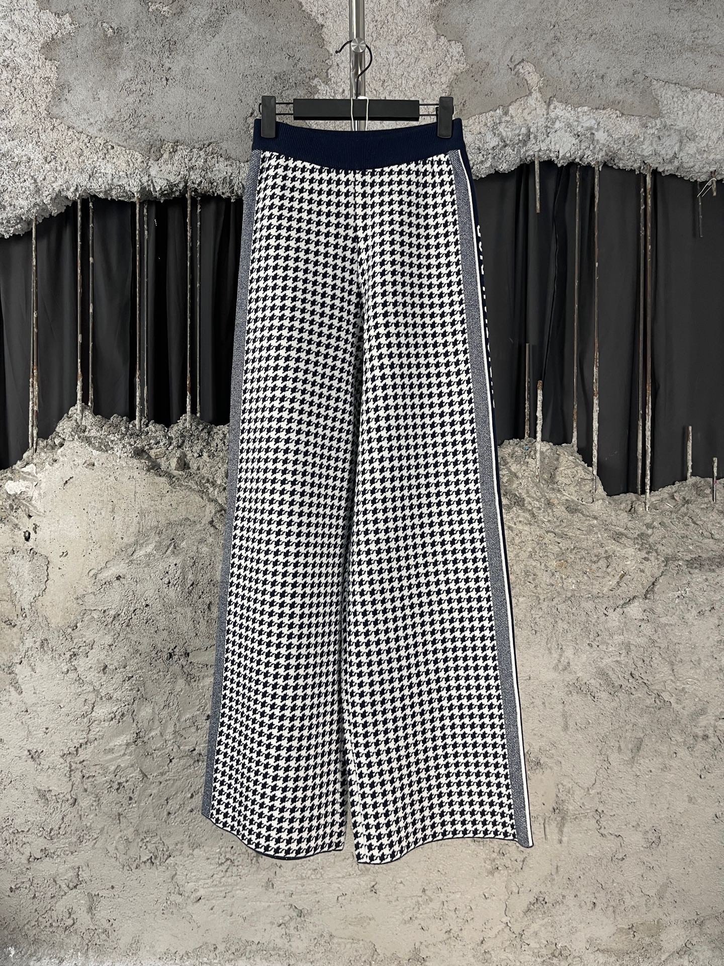 Dior Houndstooth Wool Trousers