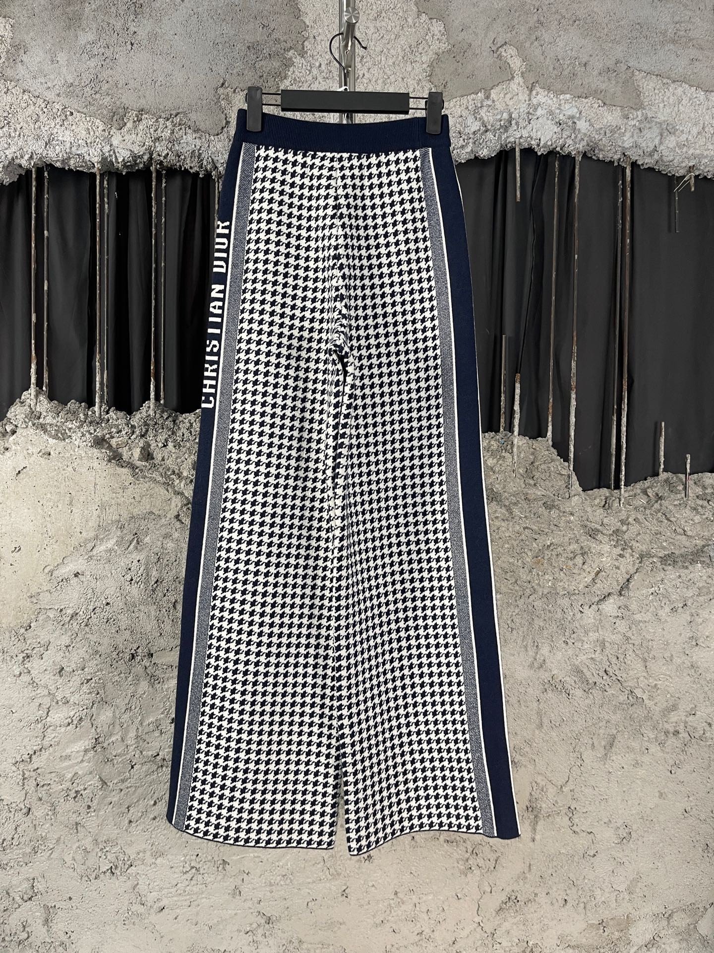 Dior Houndstooth Wool Trousers — front
