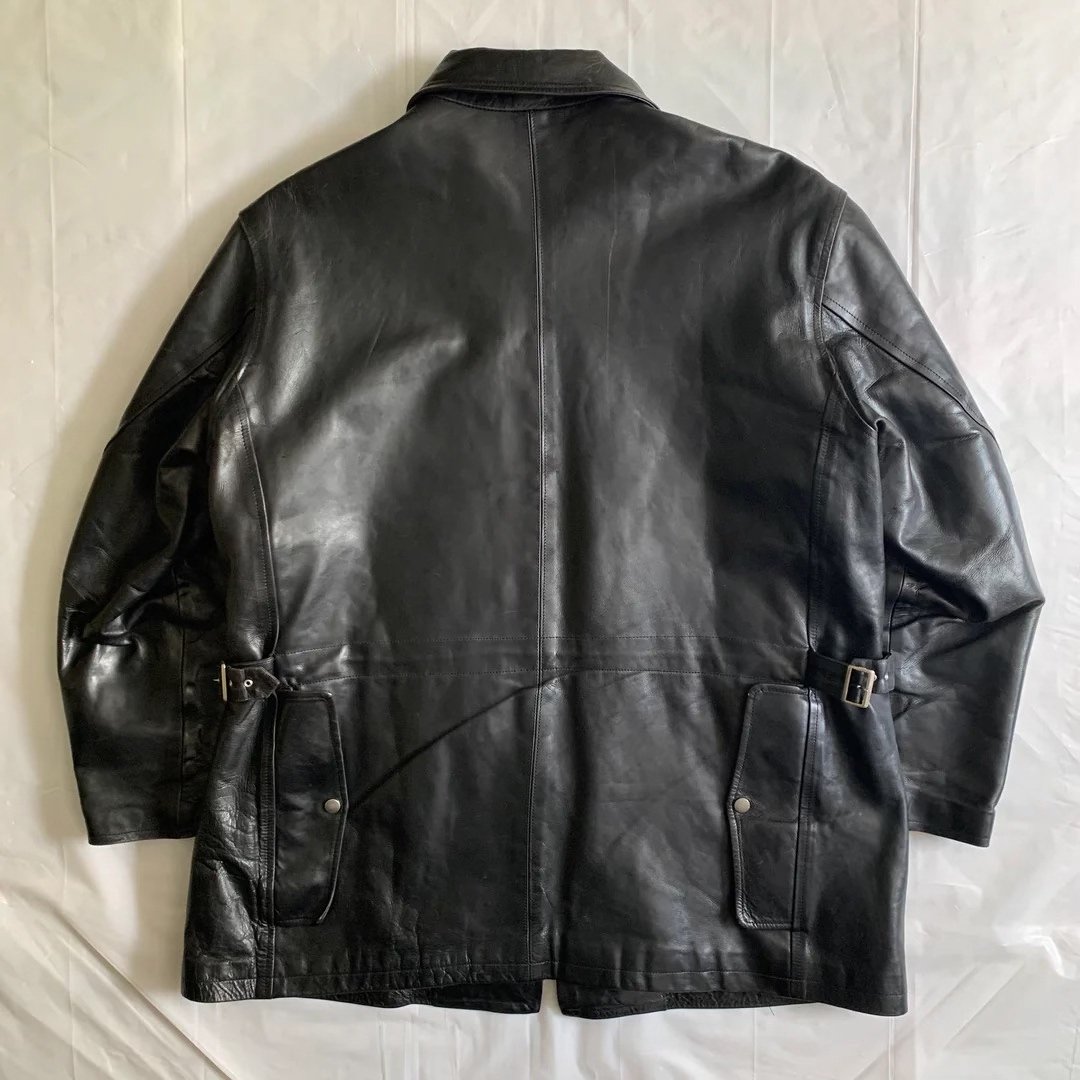 Yohji Yamamoto 1995AW Zip Leather Jacket — detail