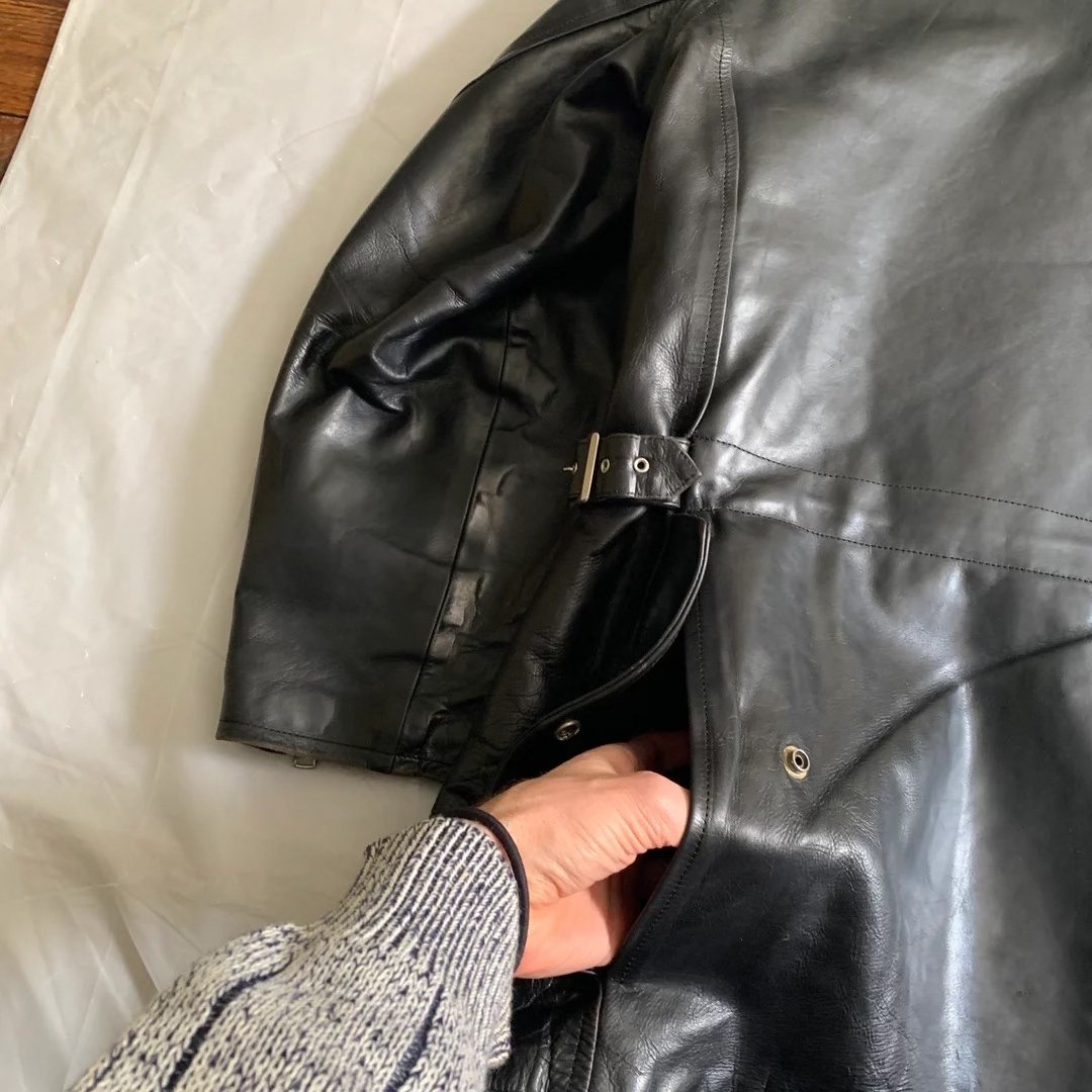 Yohji Yamamoto 1995AW Zip Leather Jacket — label