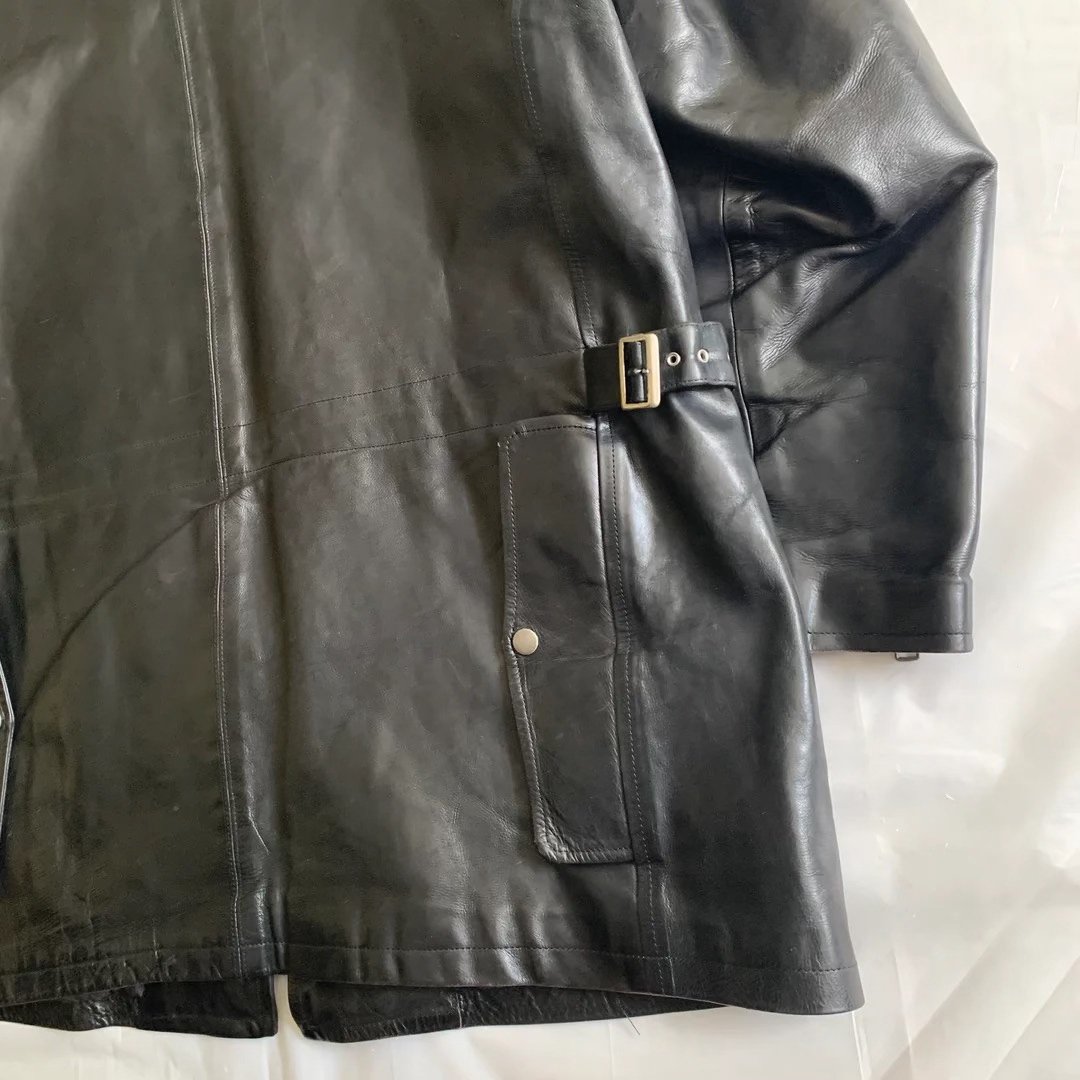 Yohji Yamamoto 1995AW Zip Leather Jacket — back