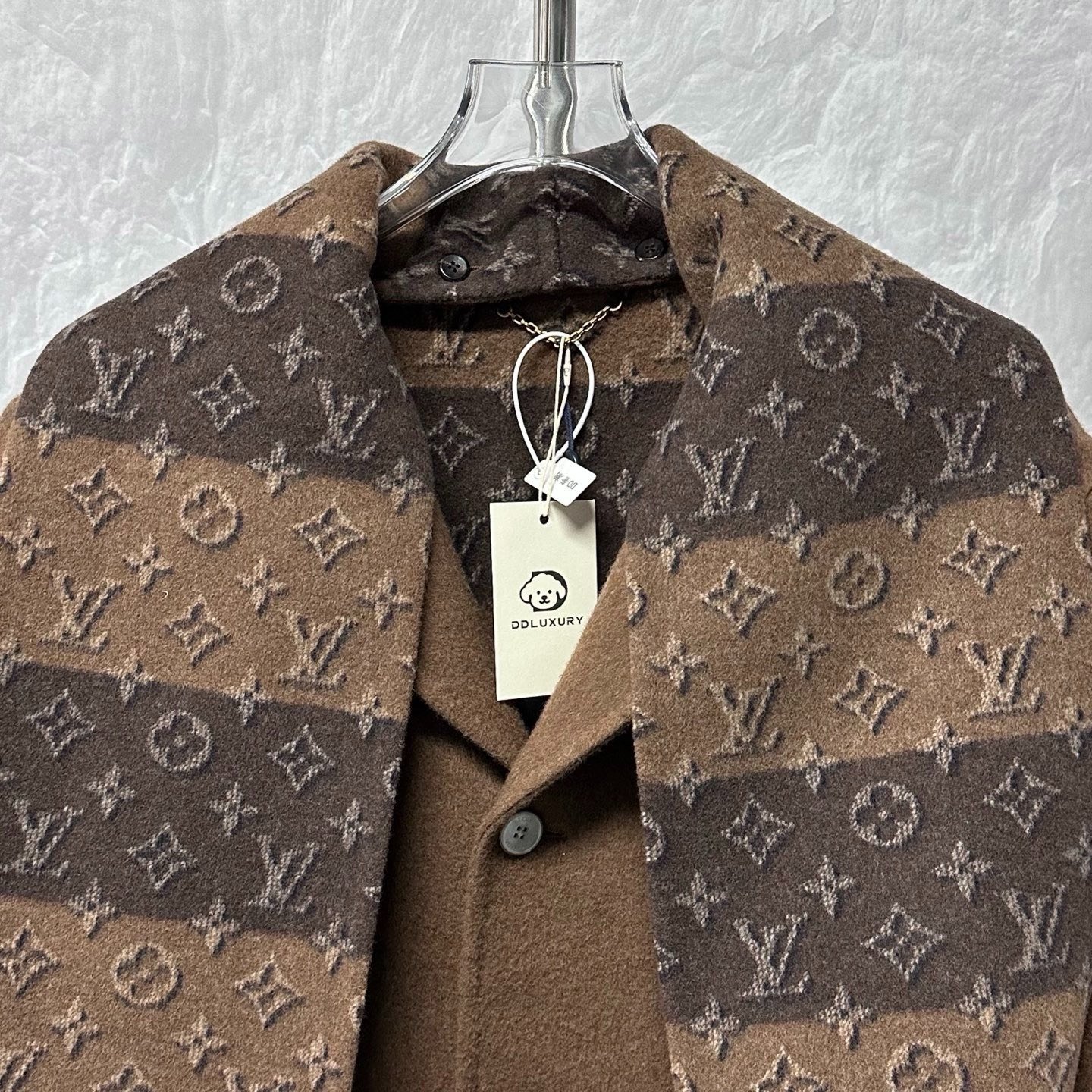 Louis Vuitton SS26 Detachable Scarf Coat — front
