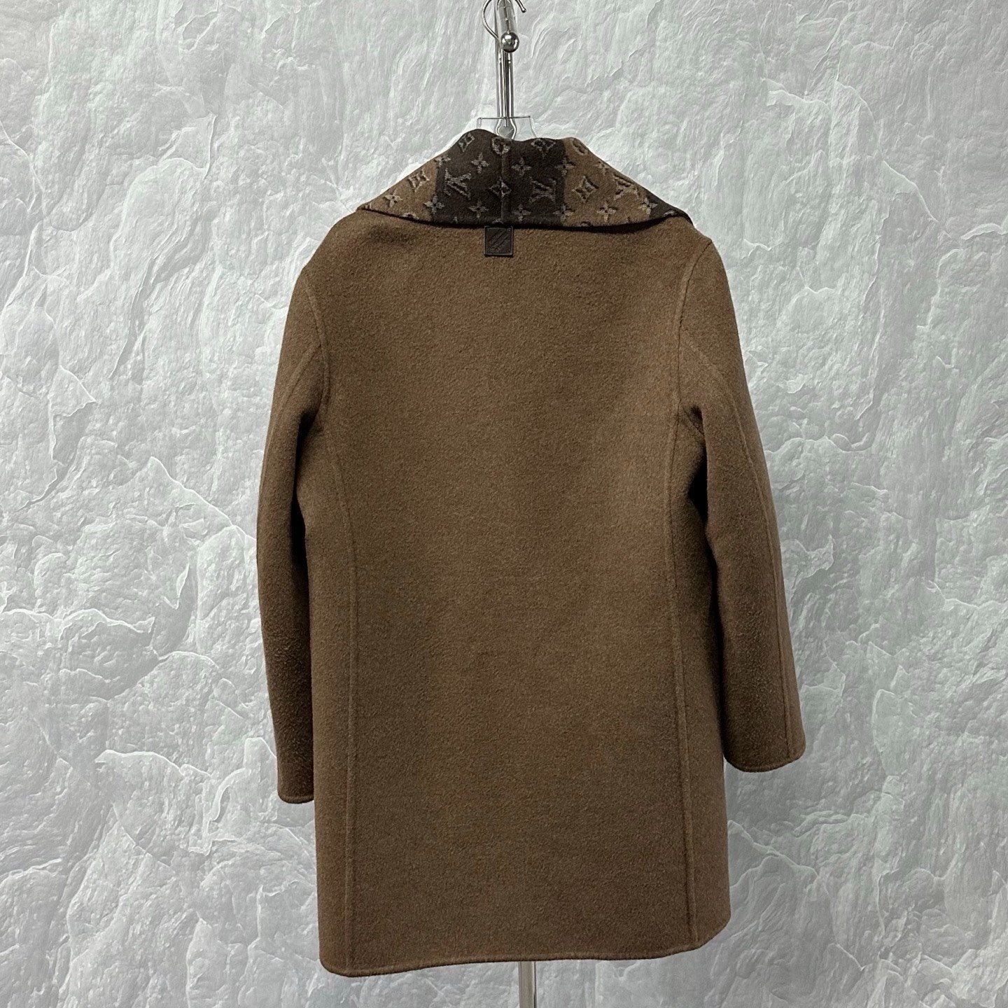Louis Vuitton SS26 Detachable Scarf Coat — back