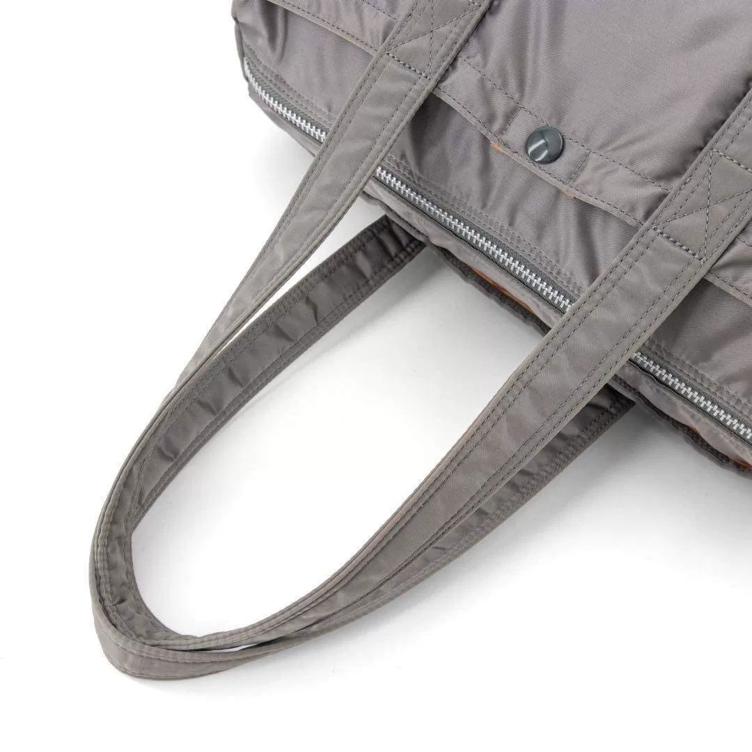 PORTER TANKER Silver Boston Bag — label
