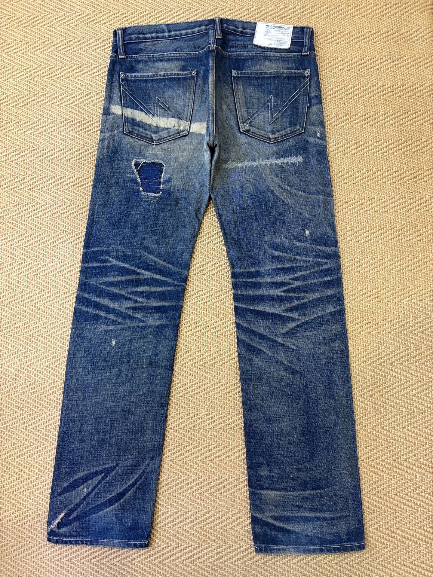 Neighborhood 07 FLASH Washed Jeans — front