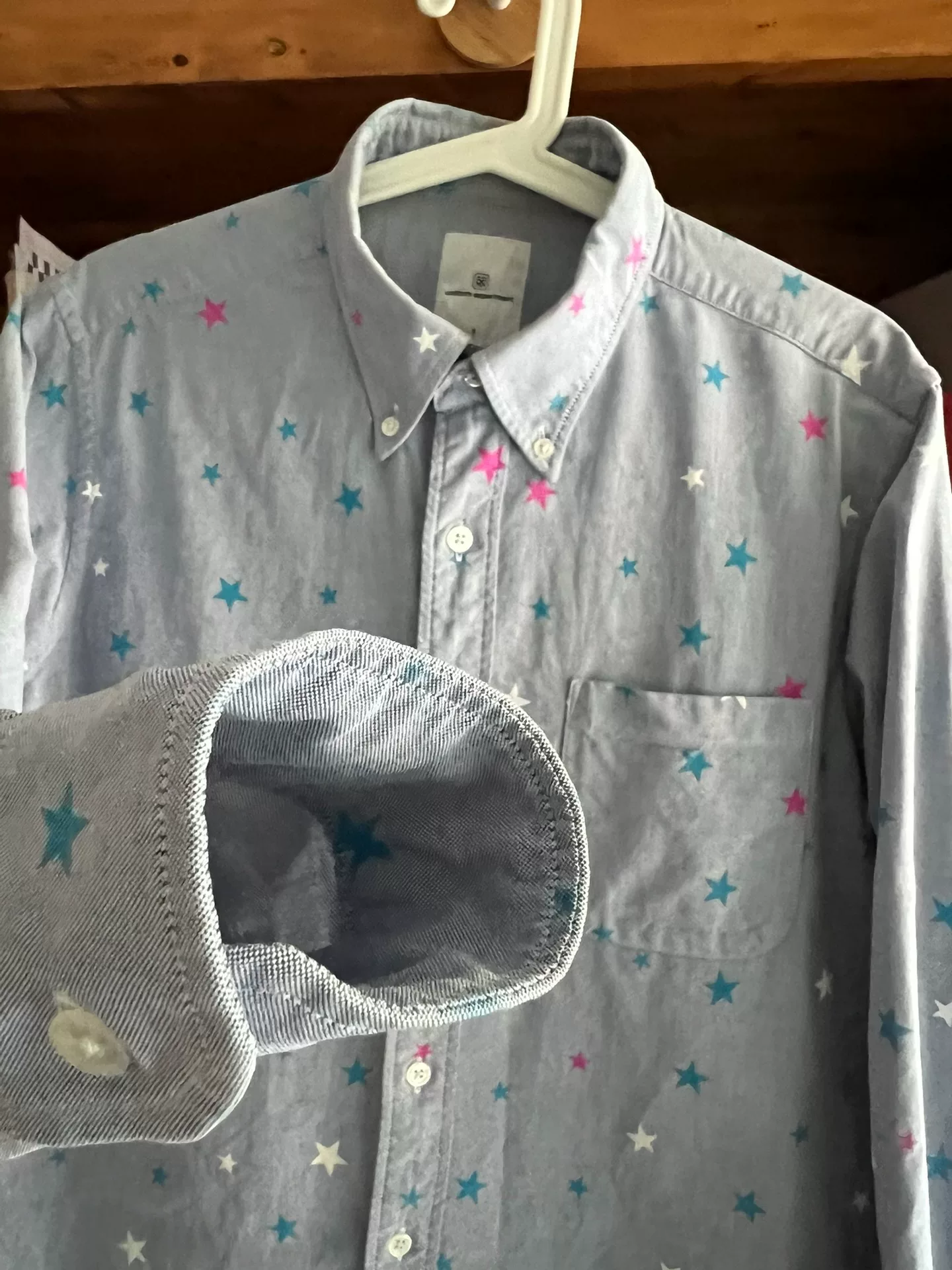 Sophnet Gray Star Cotton Shirt — back