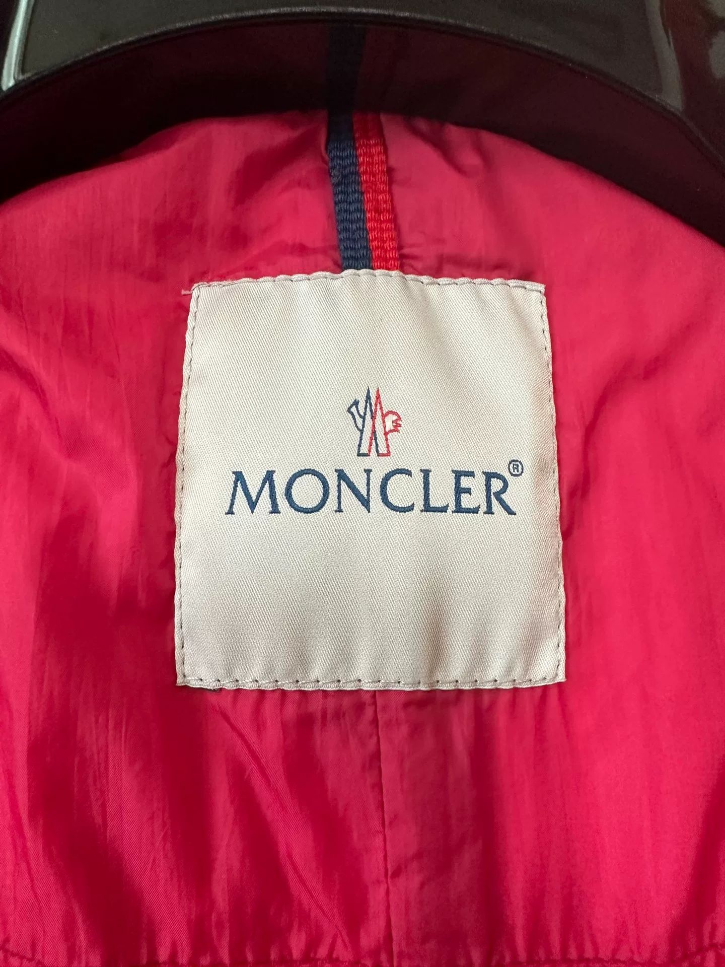 Red Moncler Quilted Jacket — back