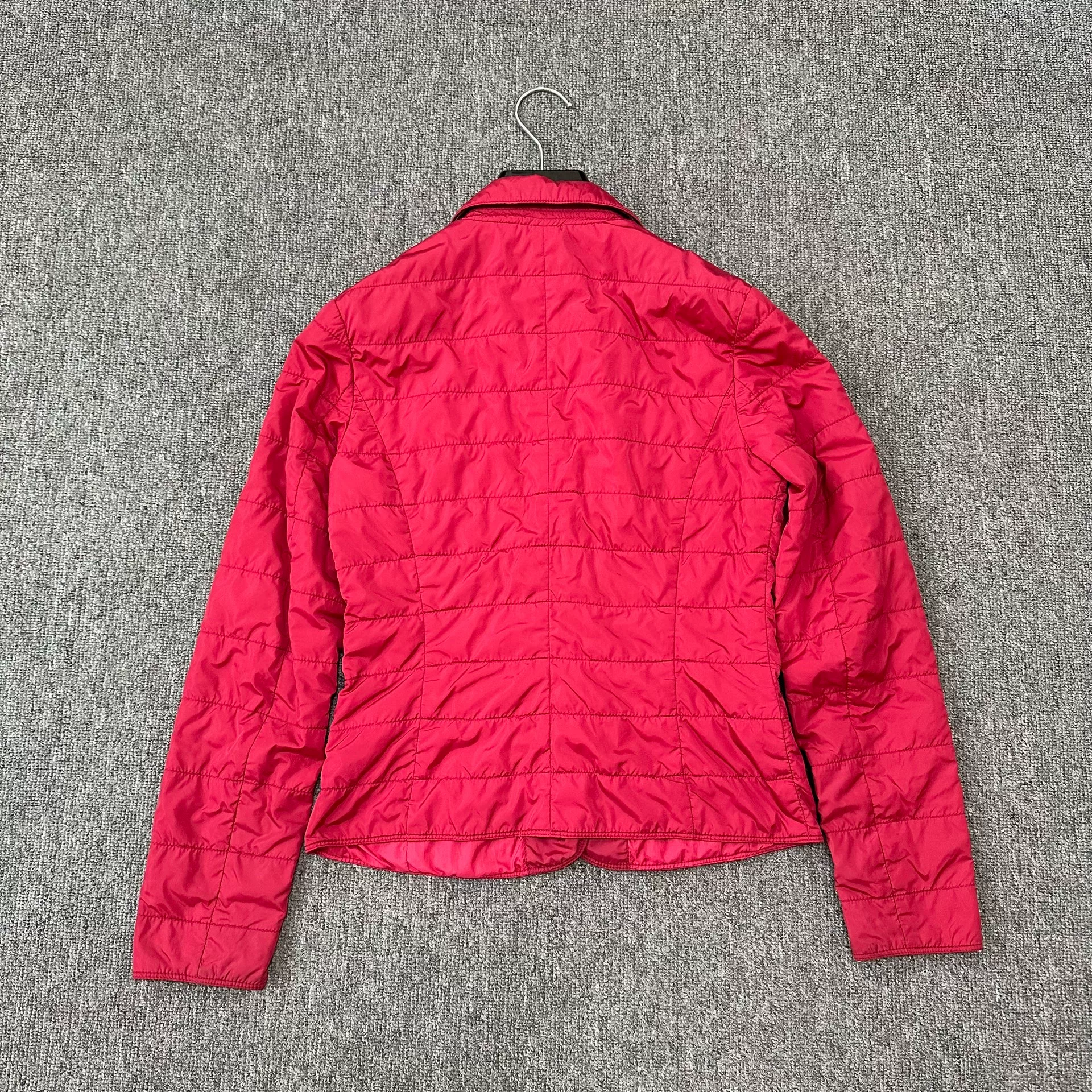 Red Moncler Quilted Jacket — detail