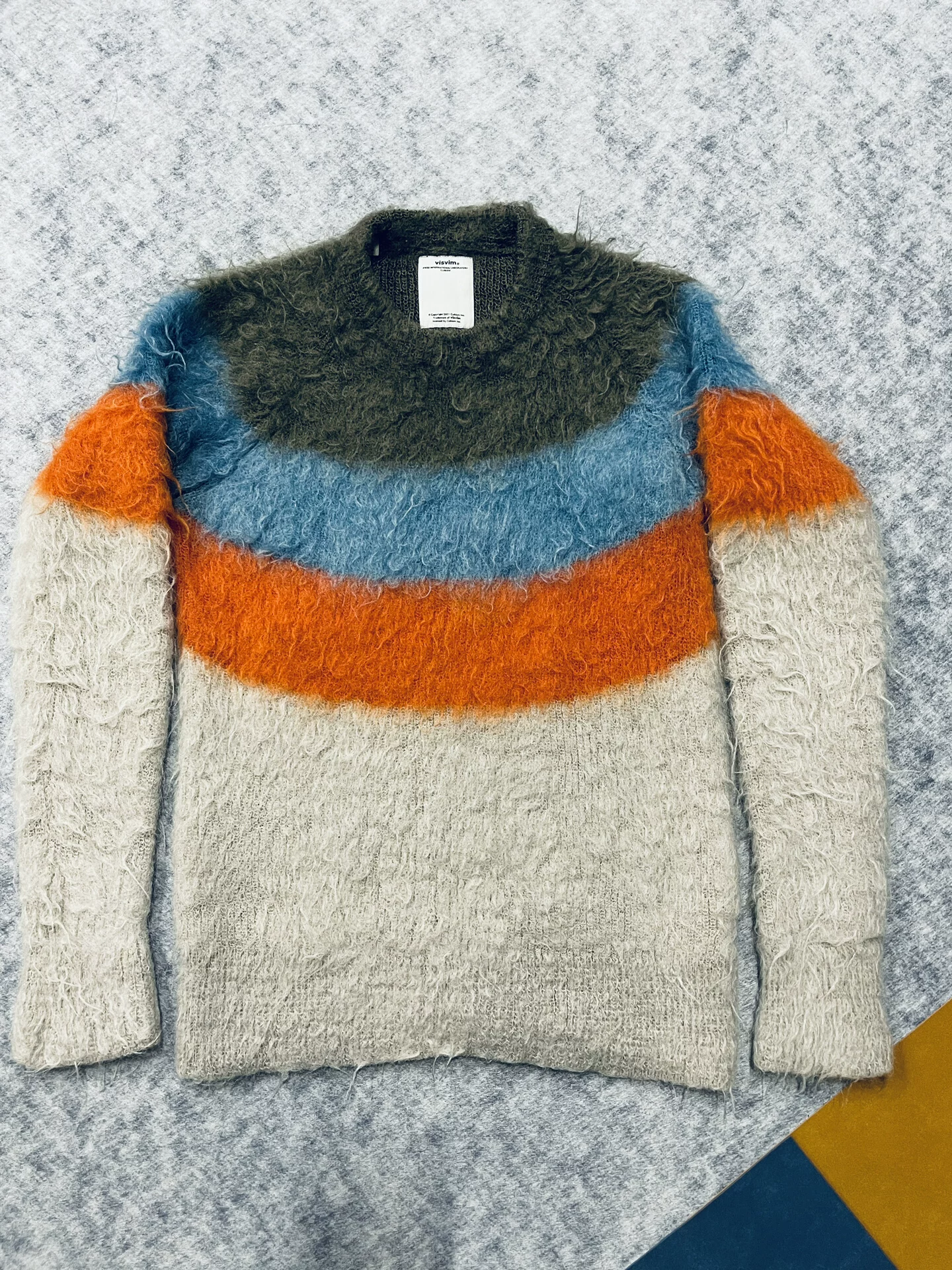Visvim 15AW Border Knit Wool Sweater