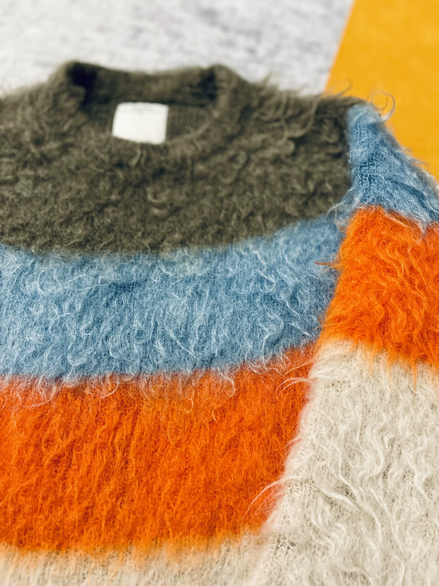 Visvim 15AW Border Knit Wool Sweater — back