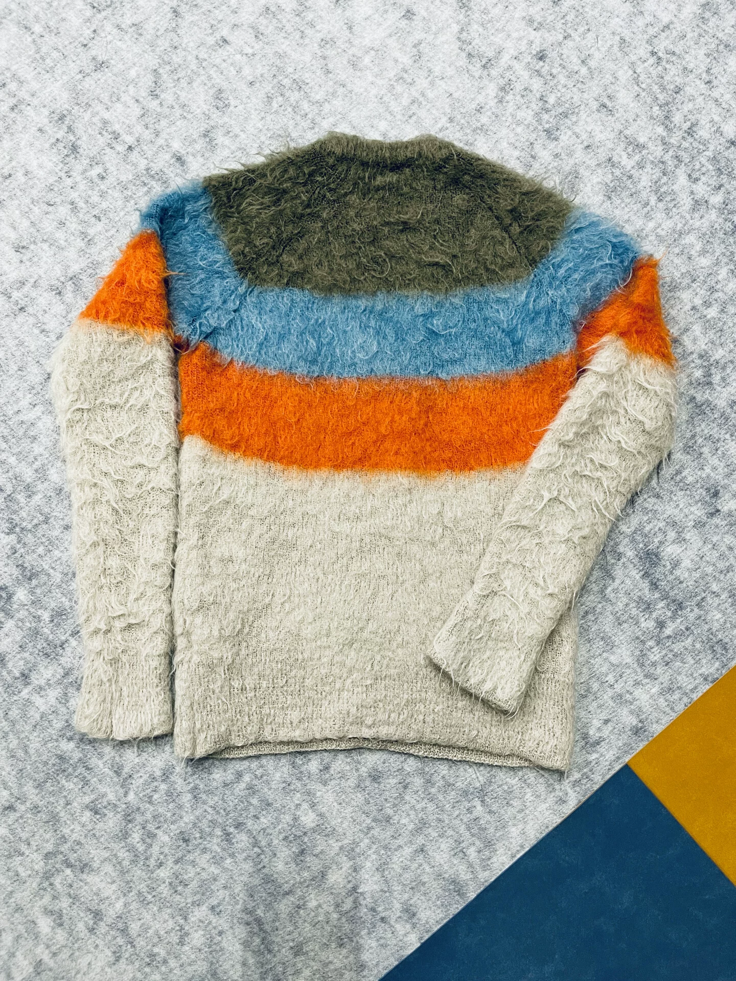 Visvim 15AW Border Knit Wool Sweater — front