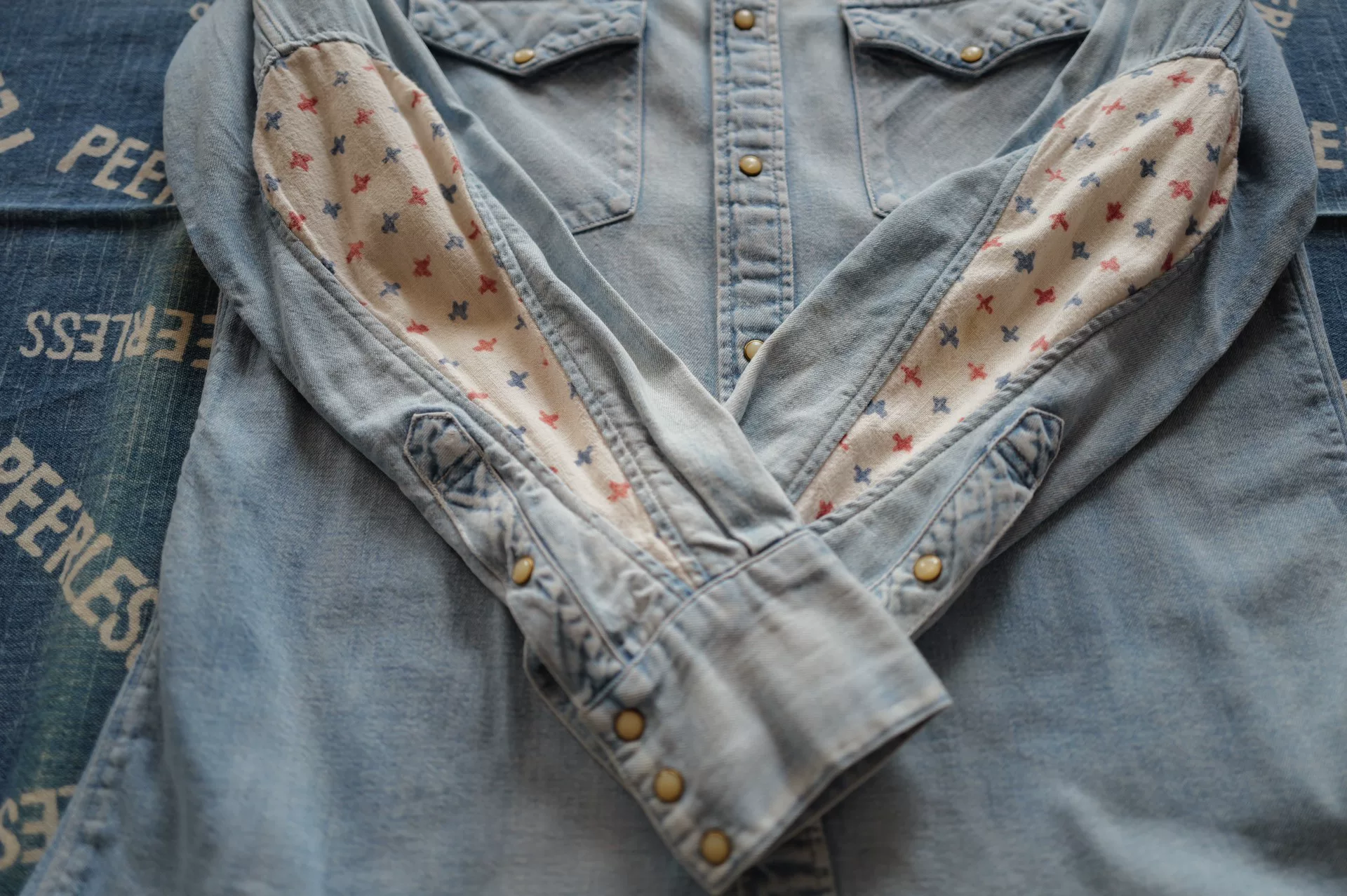 visvim 13ss Water Drop Cross Shirt — label