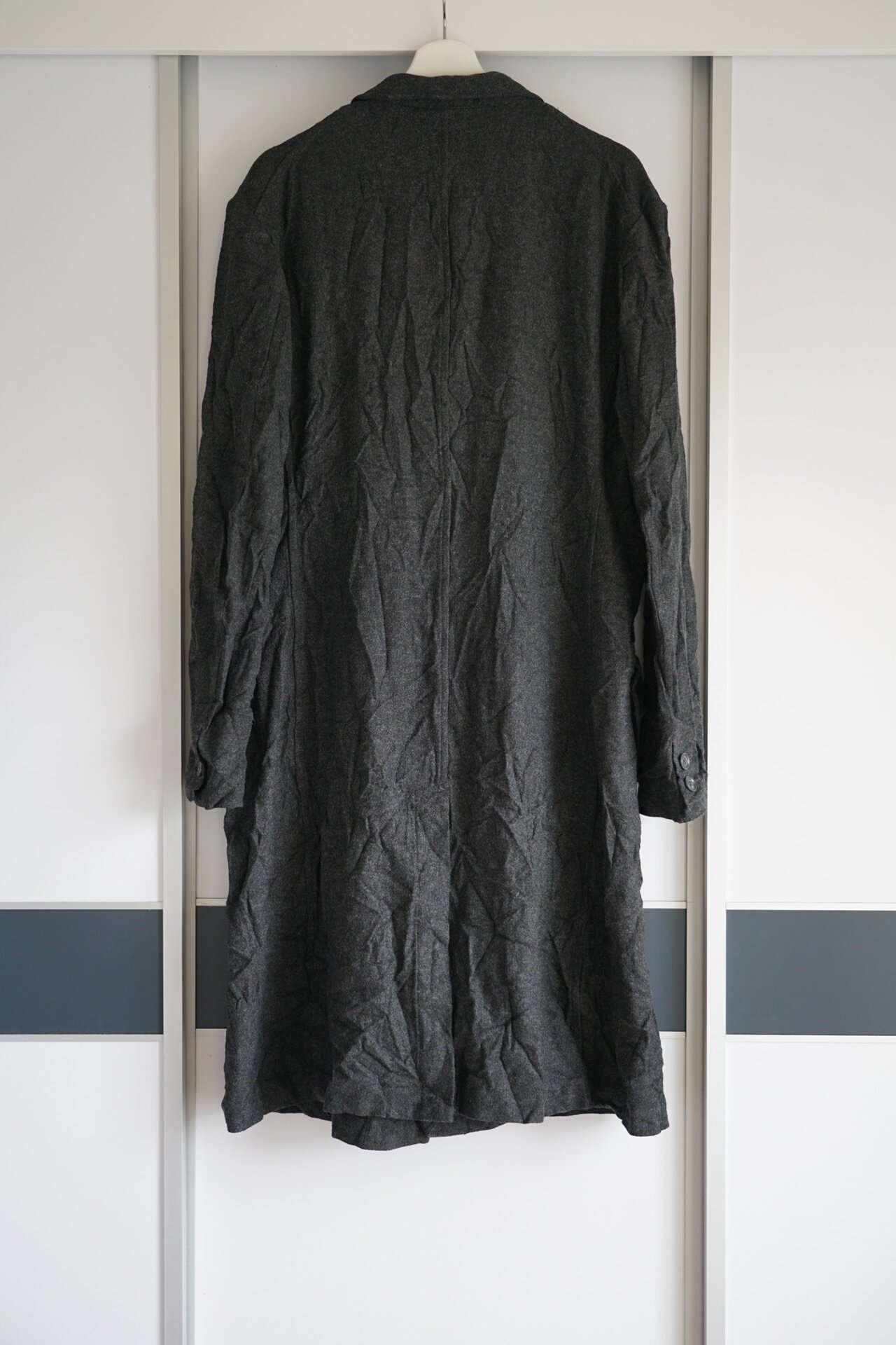 Yohji Yamamoto 16AW Gray Wool Coat — front