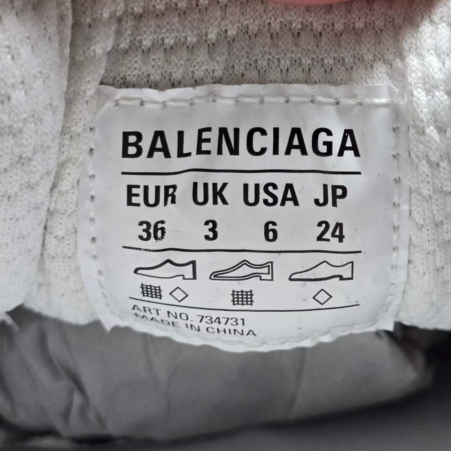 Balenciaga 3XL Multi Color Sneakers — label