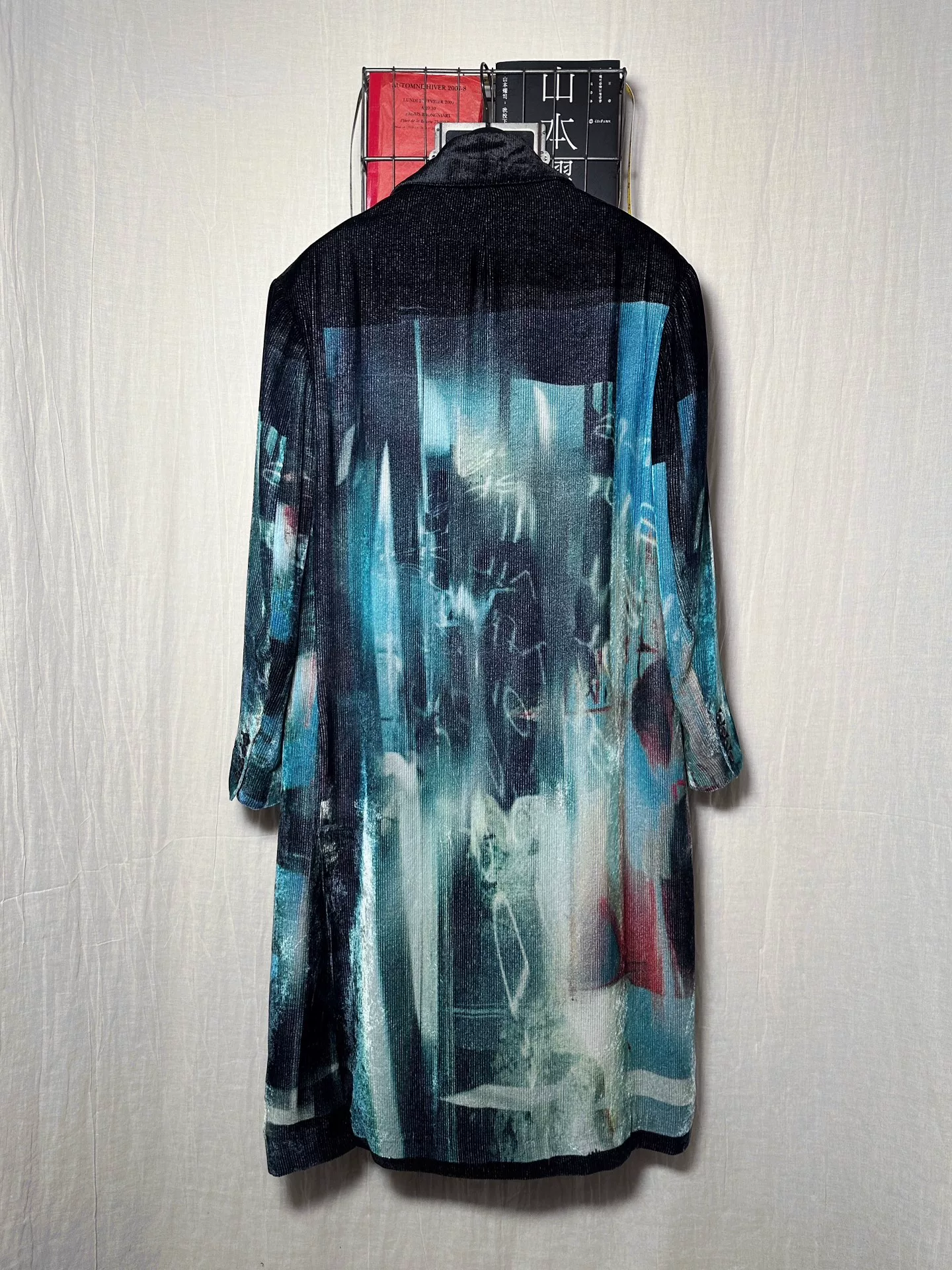 Yohji Yamamoto 23SS Silk Print Coat — back
