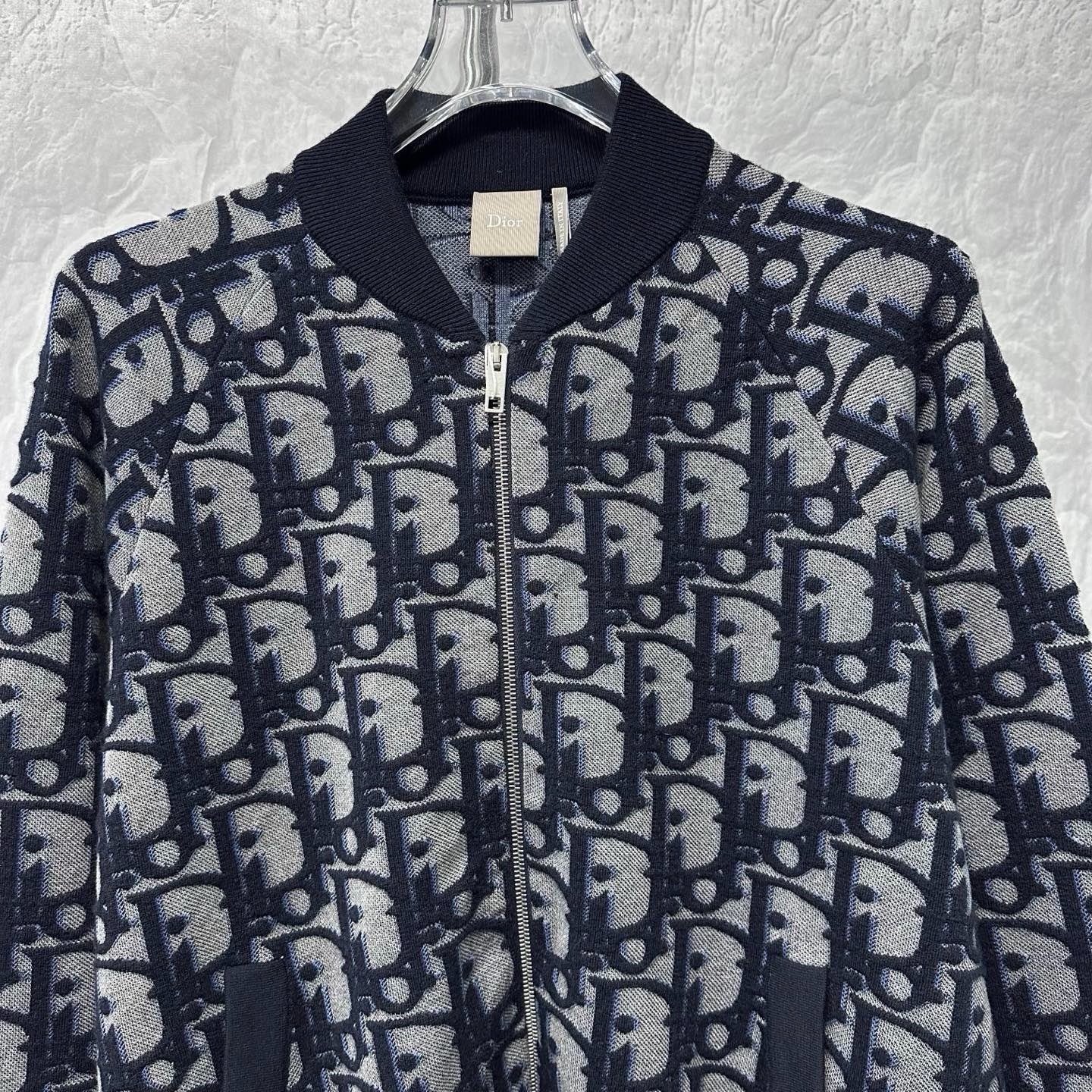 Dior SS26 All-Over D Logo Bomber Jacket — front
