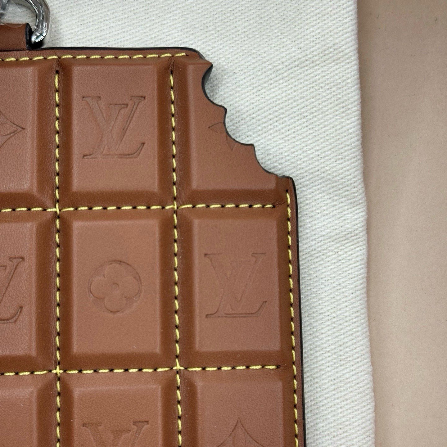 Louis Vuitton Chocolate Keychain — back