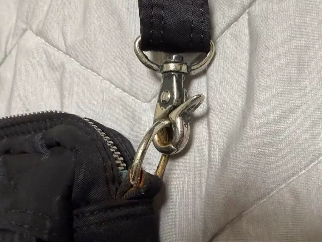PORTER Tanker Black Nylon Crossbody Bag — detail